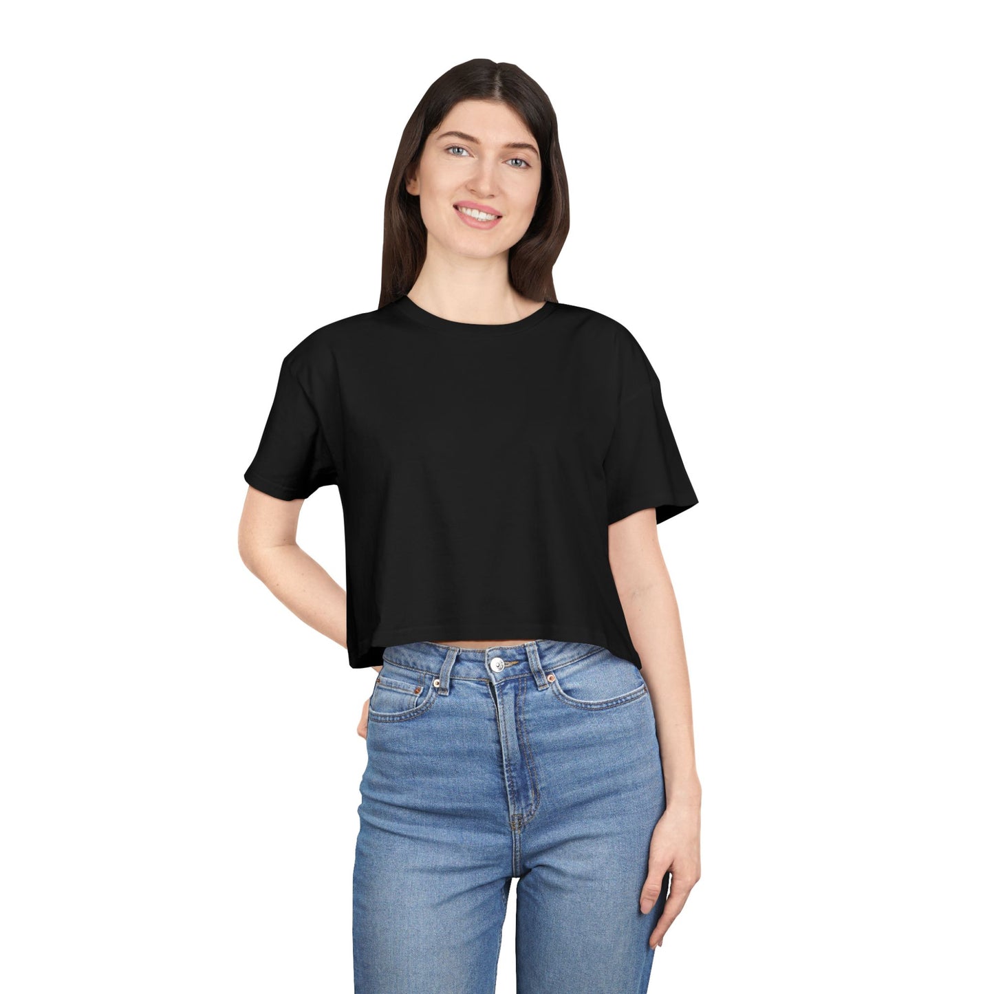 Crop Tee In Black