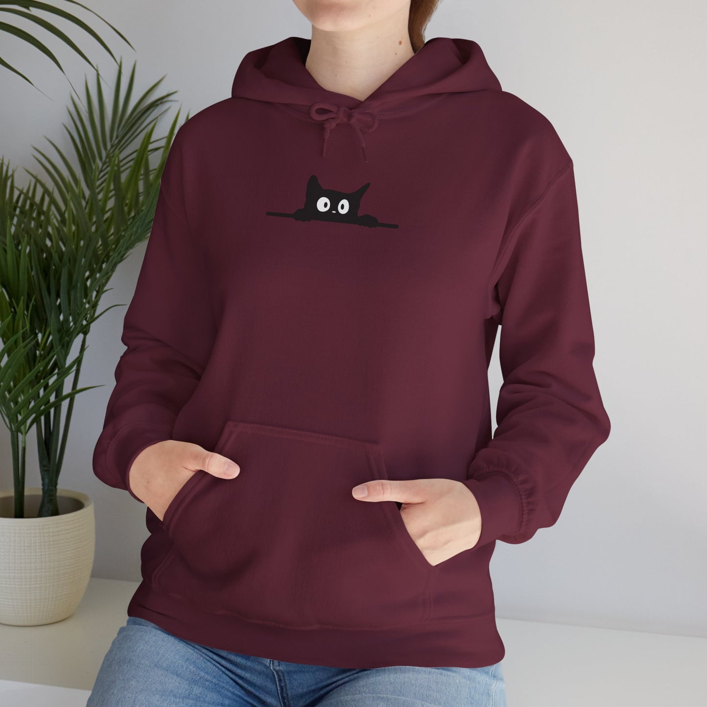 Peeking Cat Unisex Hoodie