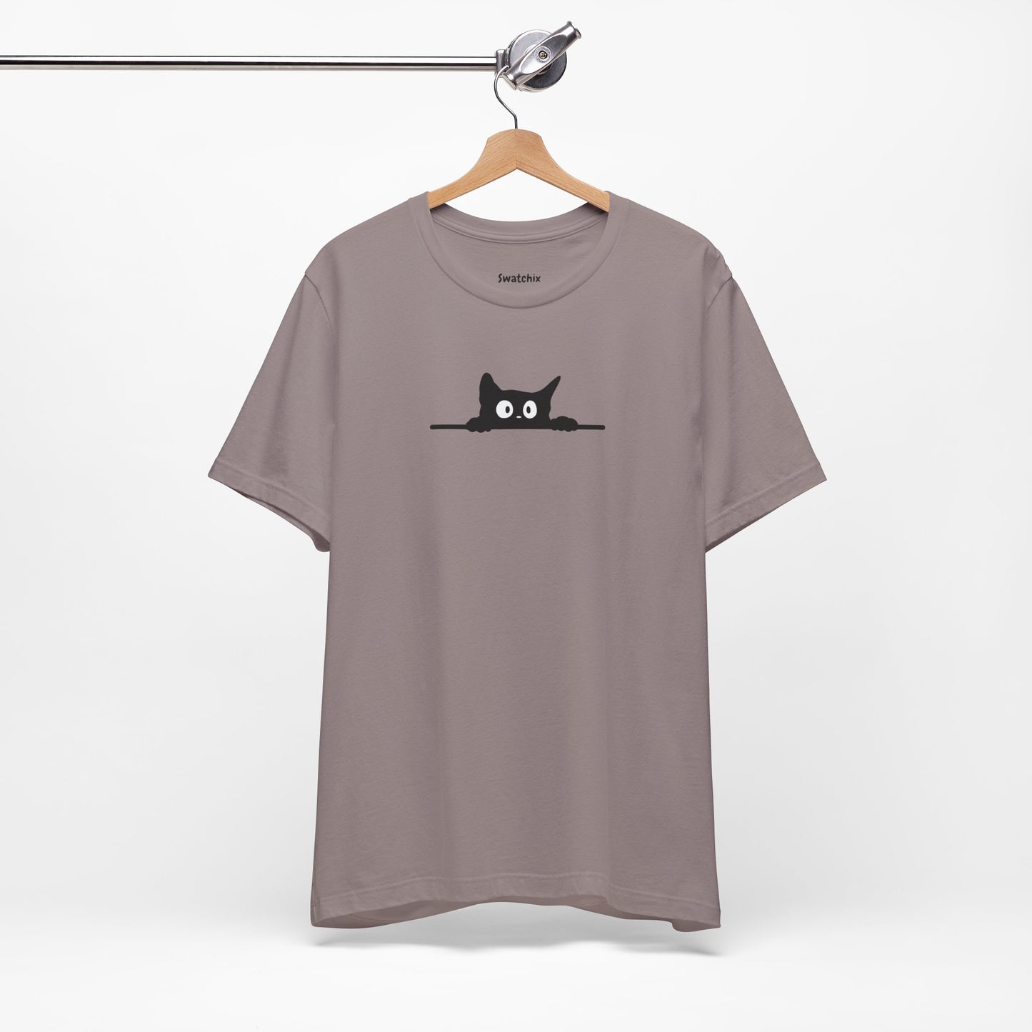 Peeking Cat Unisex Crewneck Tee