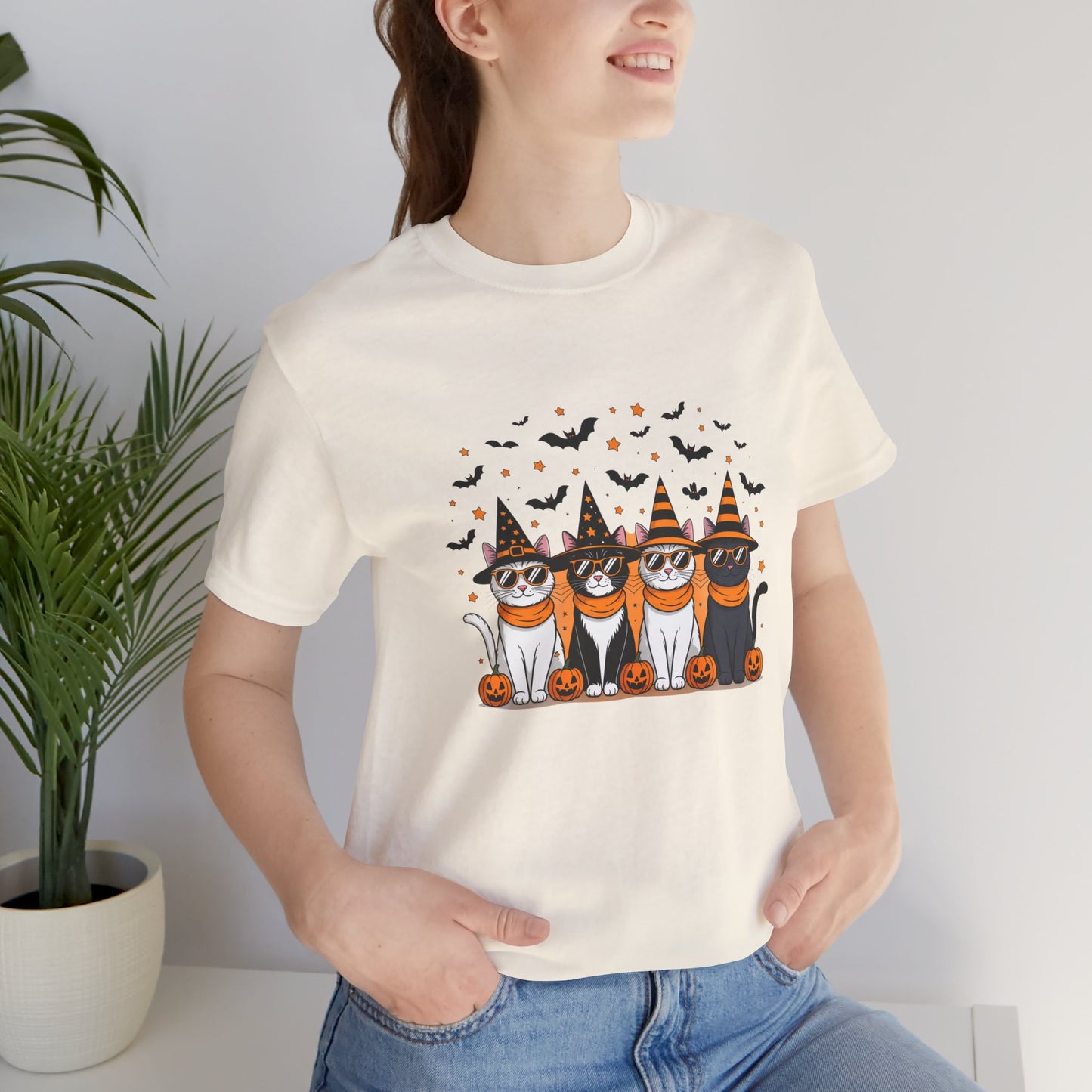 Halloween Cats Unisex Crewneck Tee
