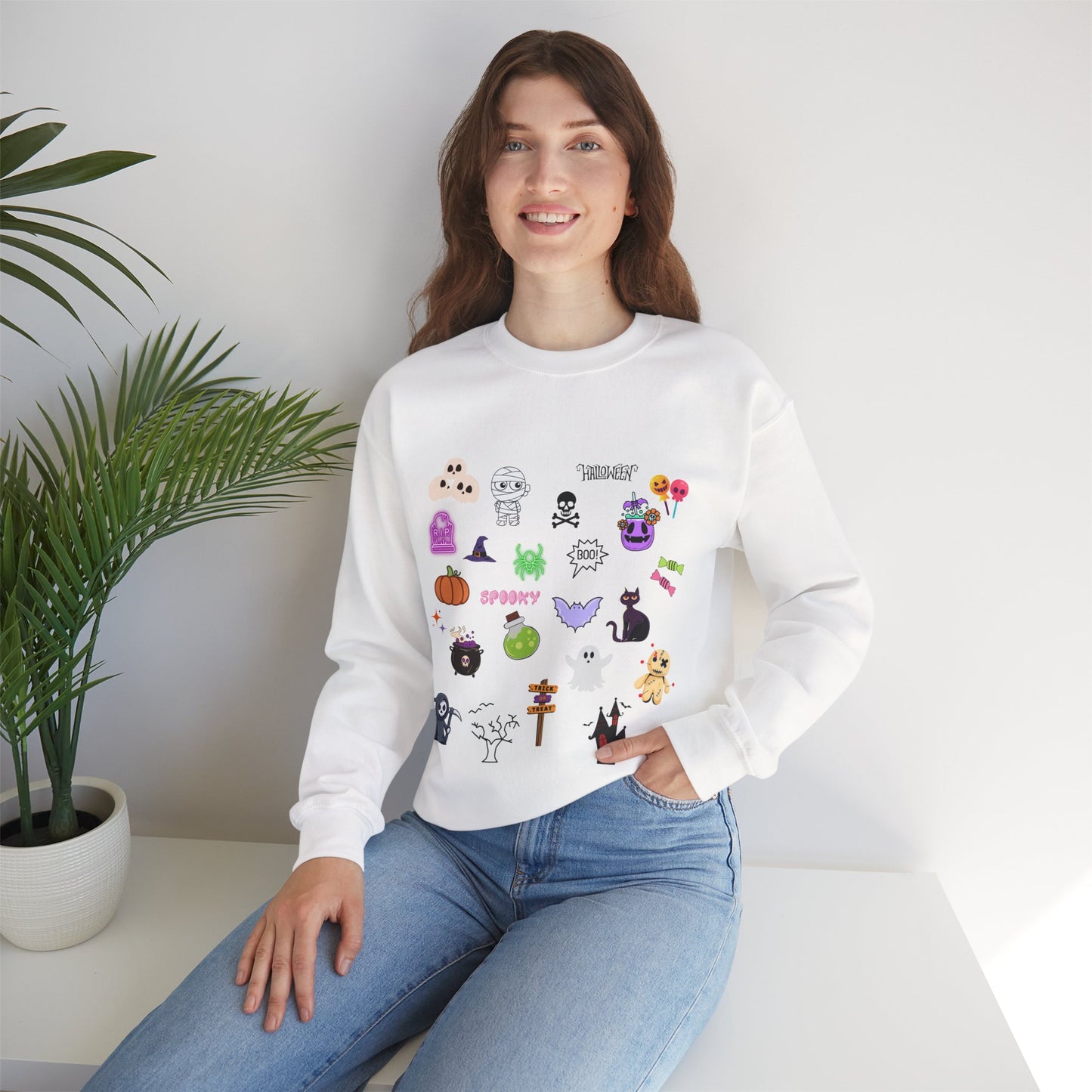 Halloween Graphics Unisex Crewneck Sweatshirt