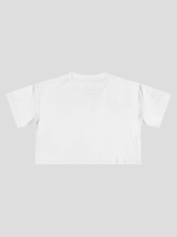 Crop Tee In White
