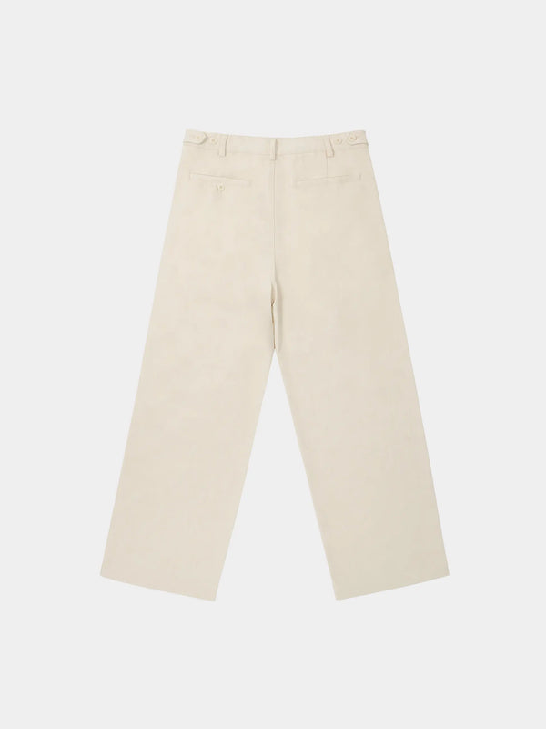Adjustable Waist Straight-Leg Pants
