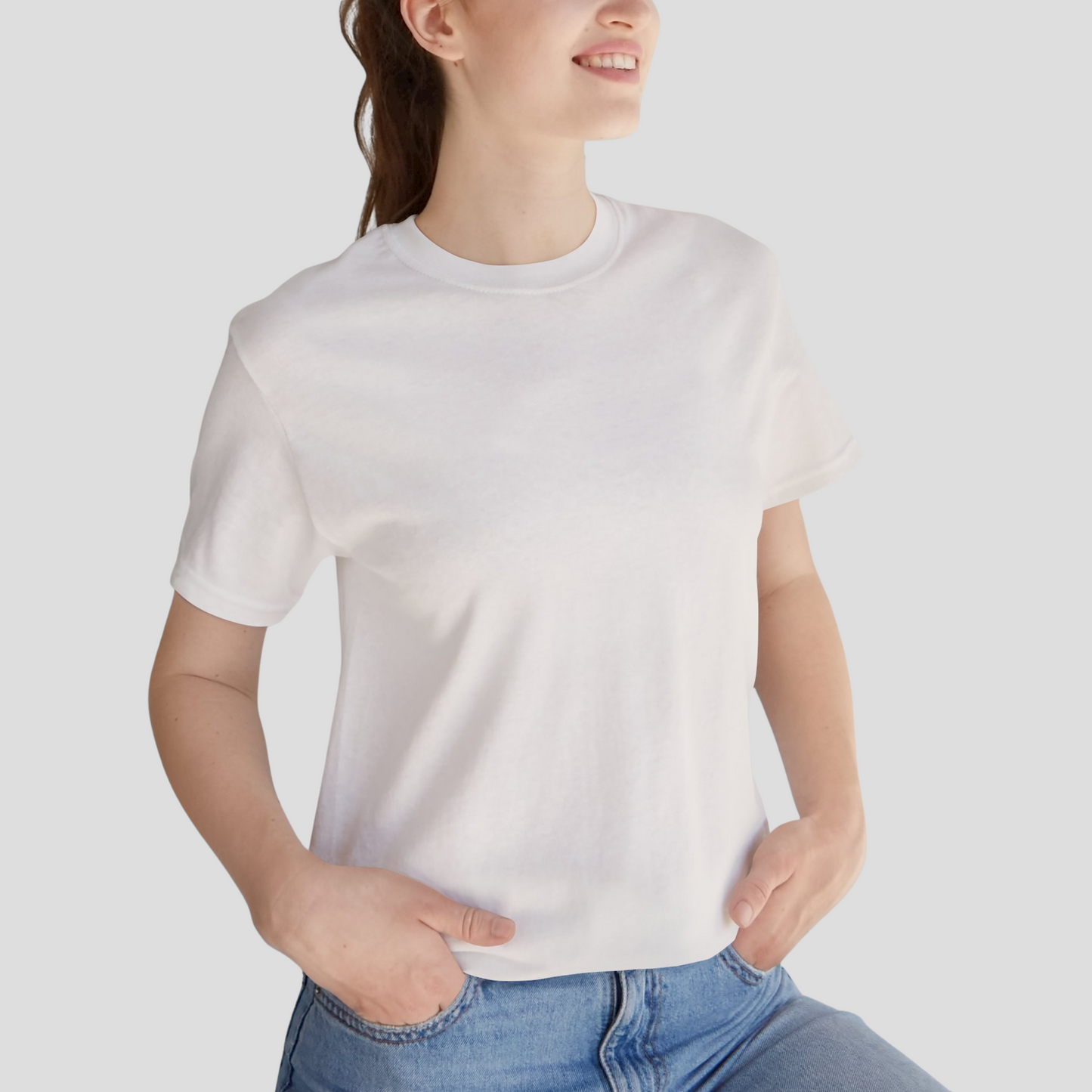 Unisex Crewneck Tee In Vintage White
