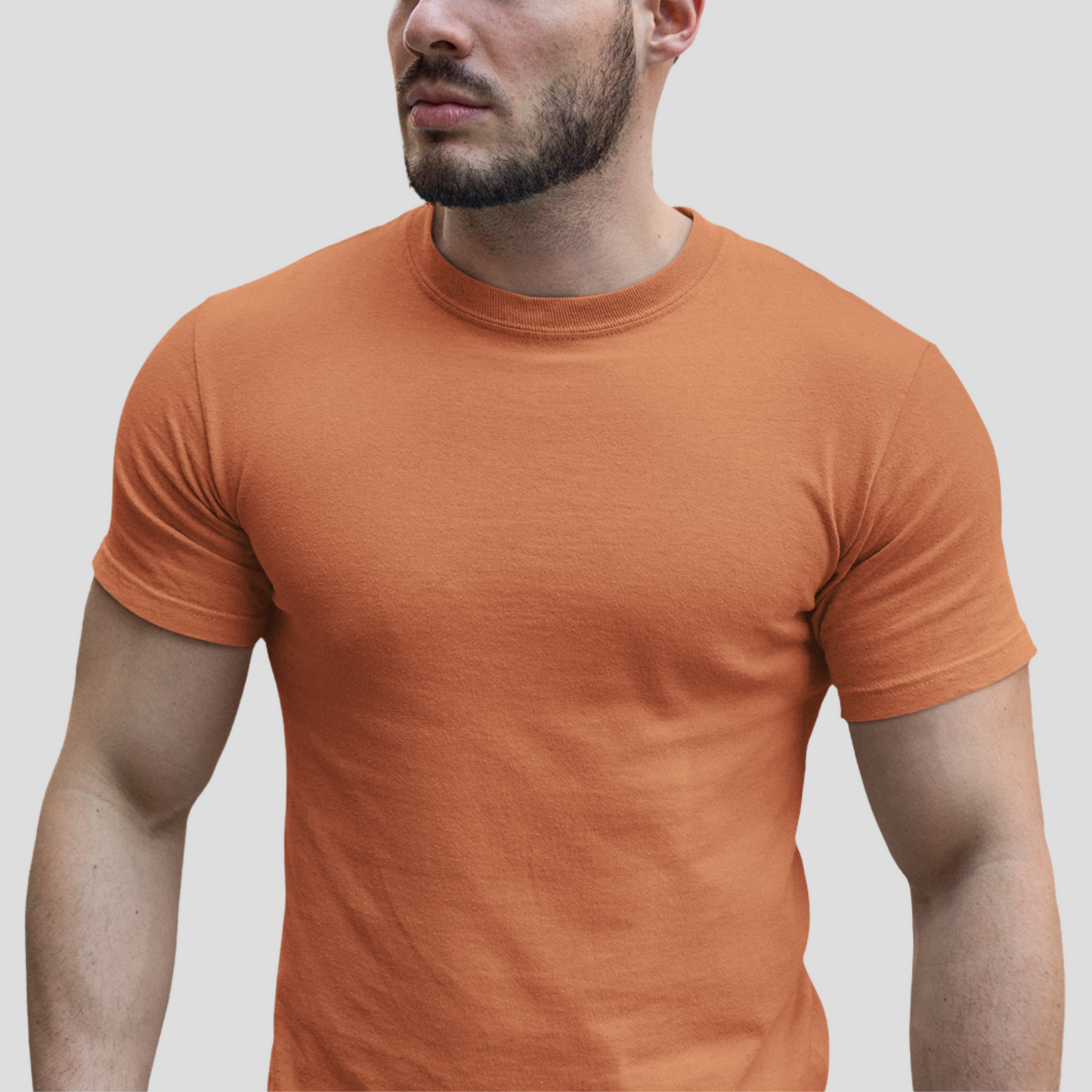 Unisex Crewneck Tee In Burnt Orange