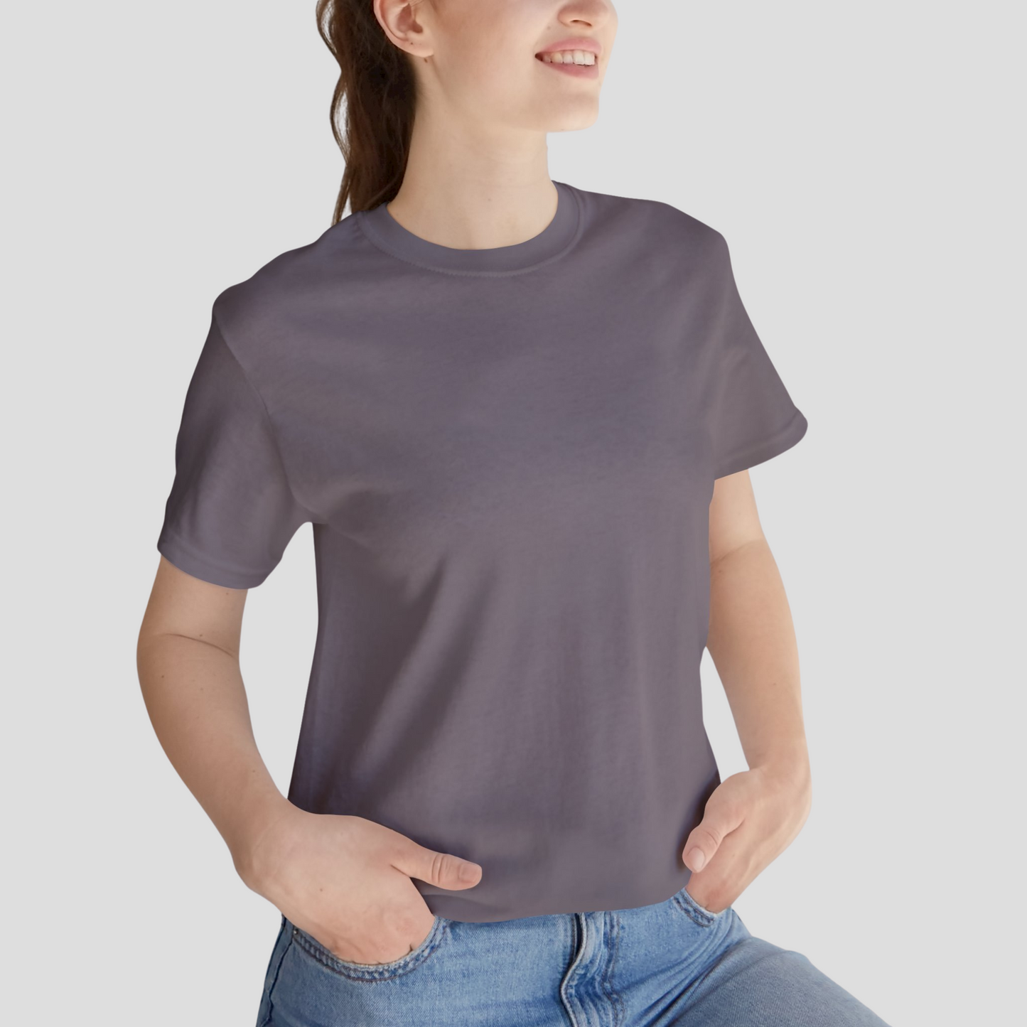 Unisex Crewneck Tee In Storm