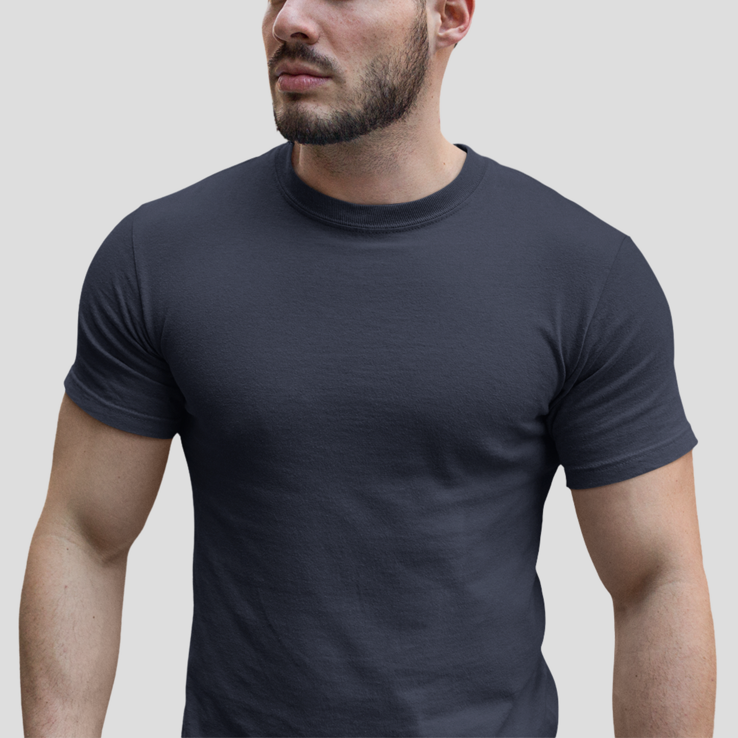 Unisex Crewneck Tee In Navy
