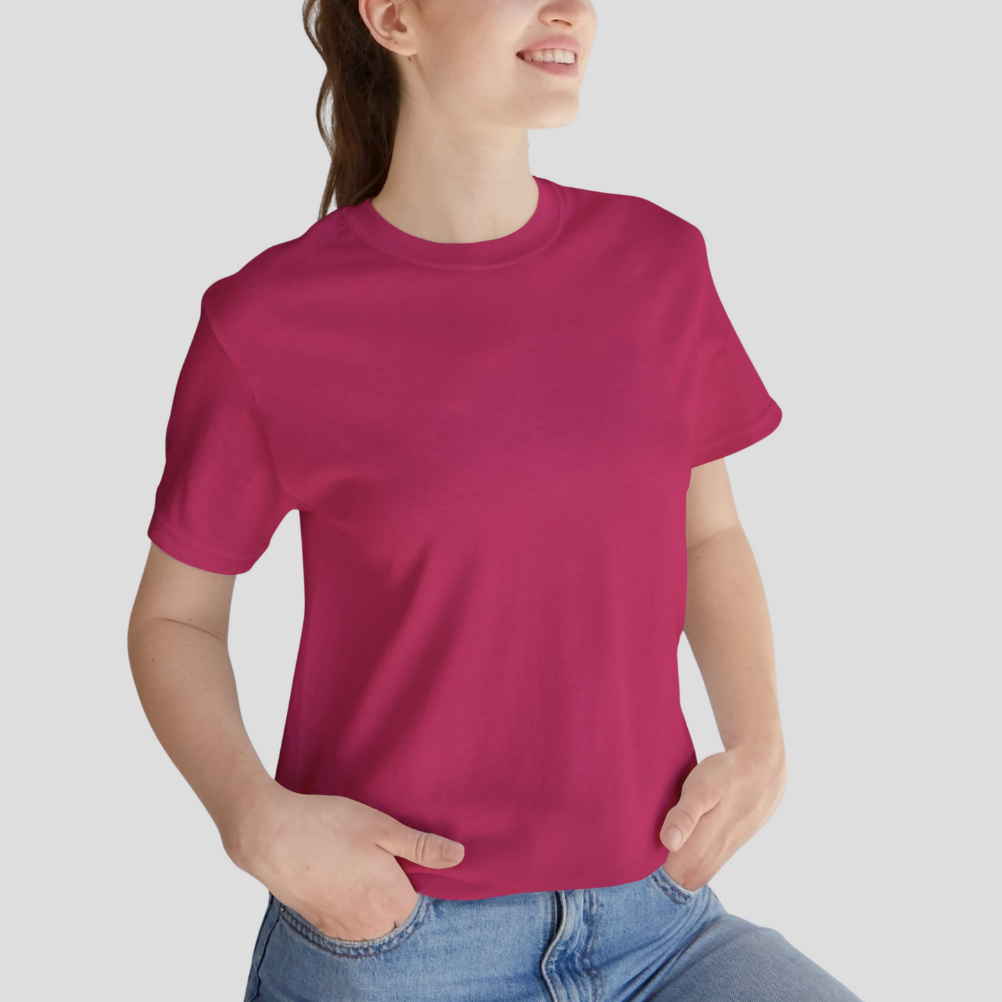 Unisex Crewneck Tee In Berry