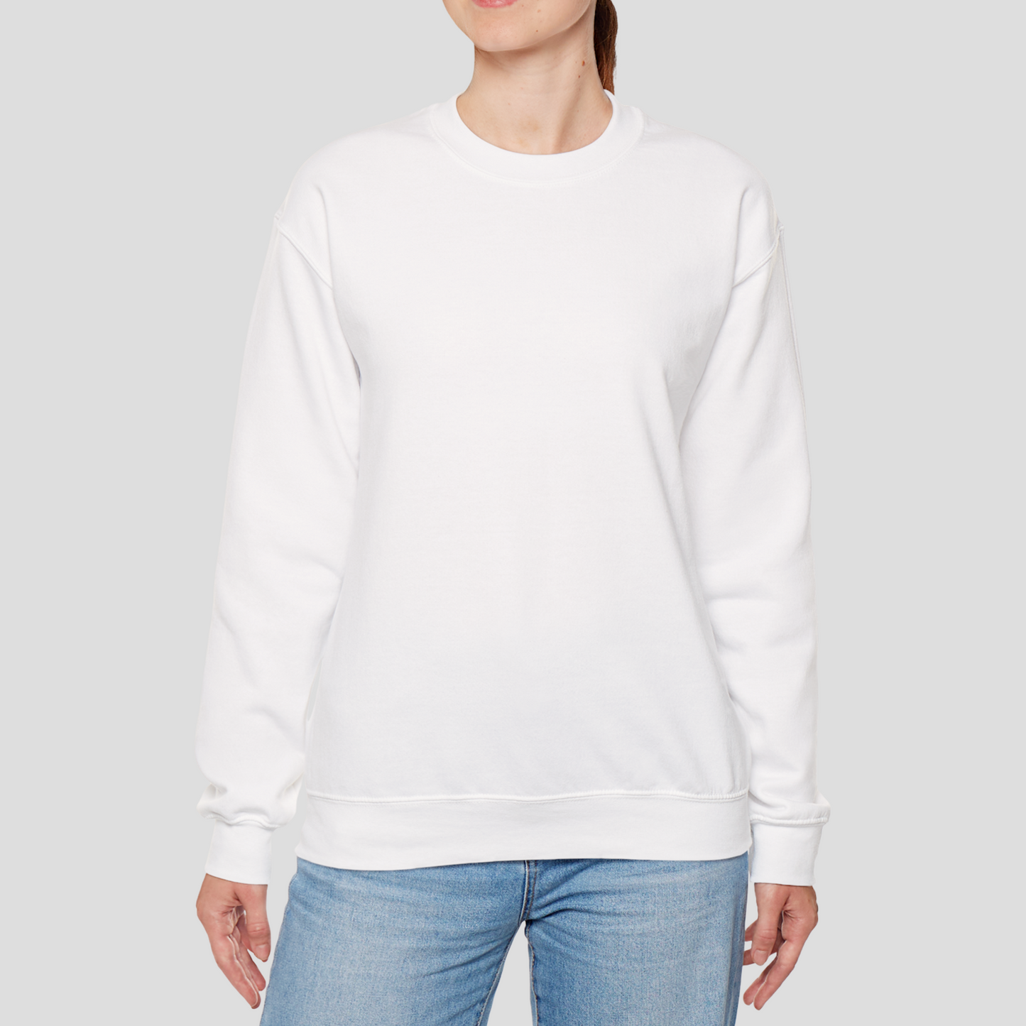 Unisex Crewneck Sweatshirt In White