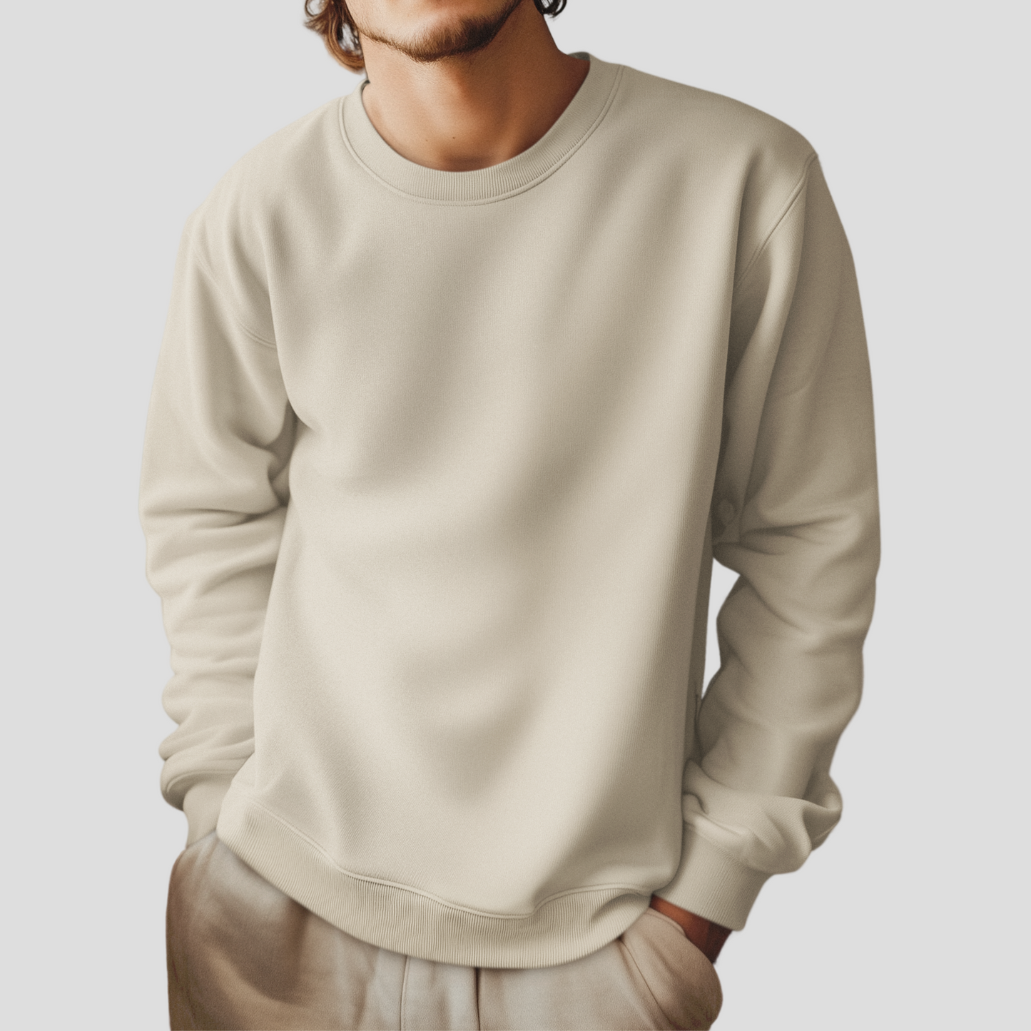 Unisex Crewneck Sweatshirt In Sand