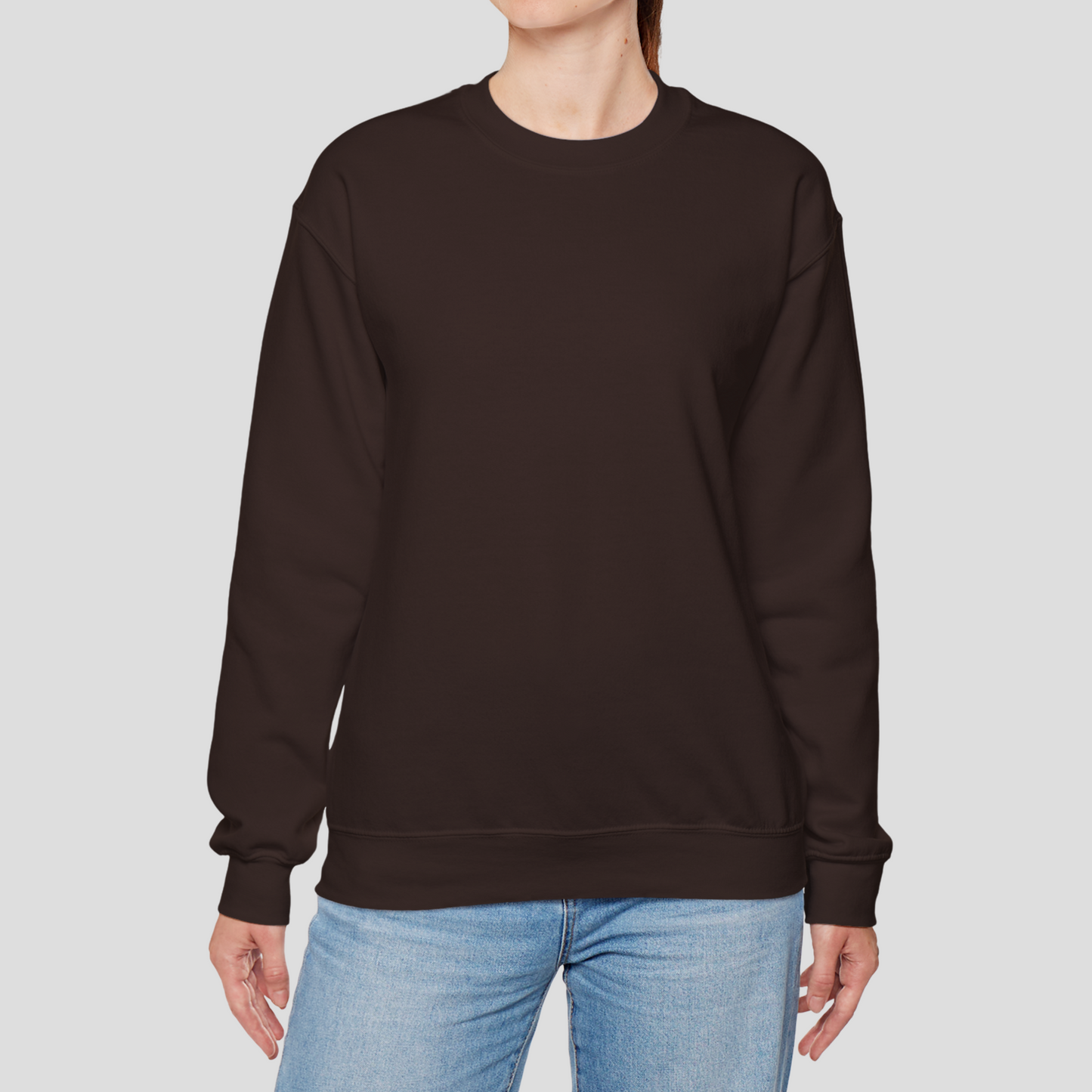 Unisex Crewneck Sweatshirt In Dark Chocolate