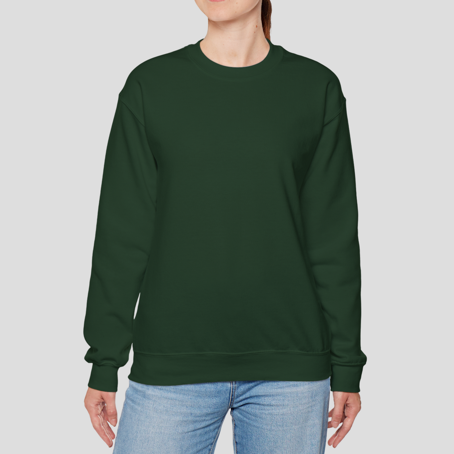 Unisex Crewneck Sweatshirt In Forest Green