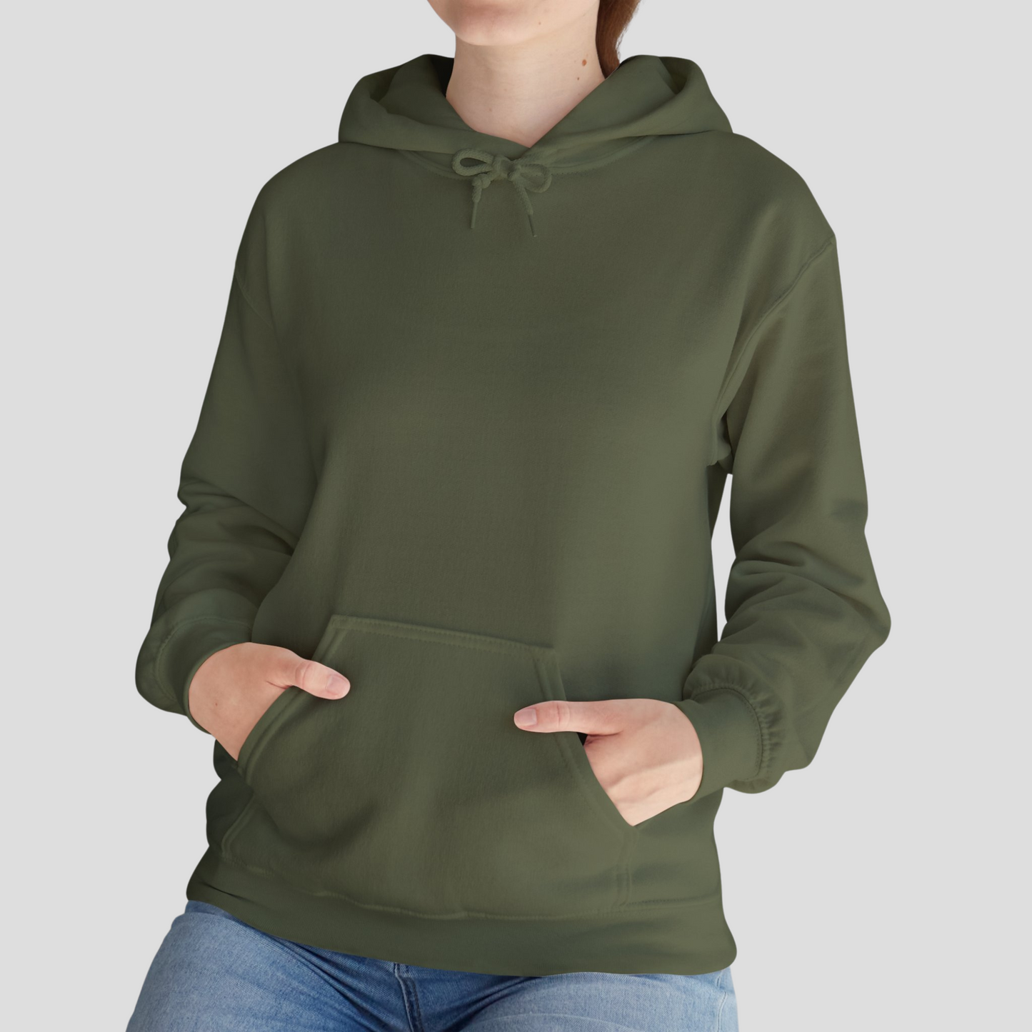 Unisex Hoodie In Military Green