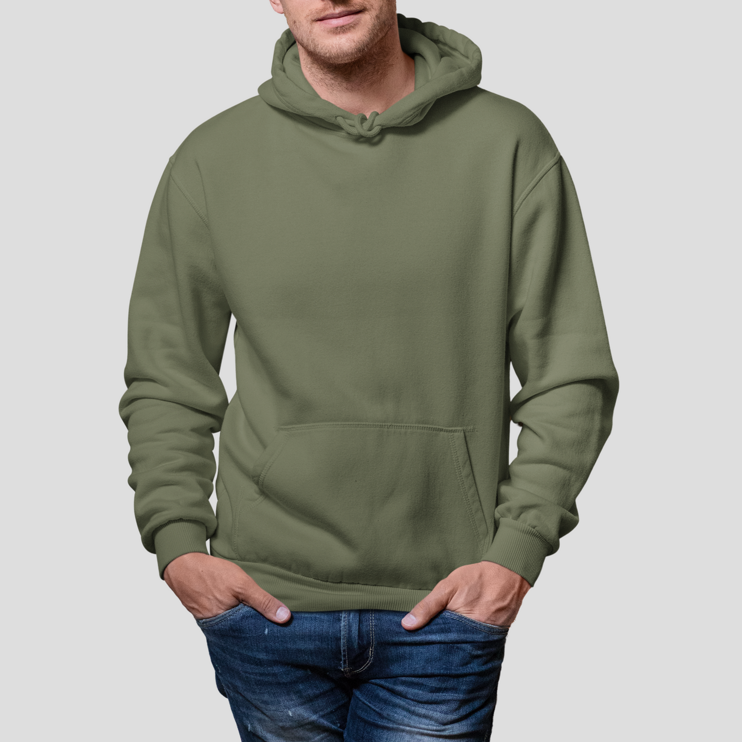 Unisex Hoodie In Military Green