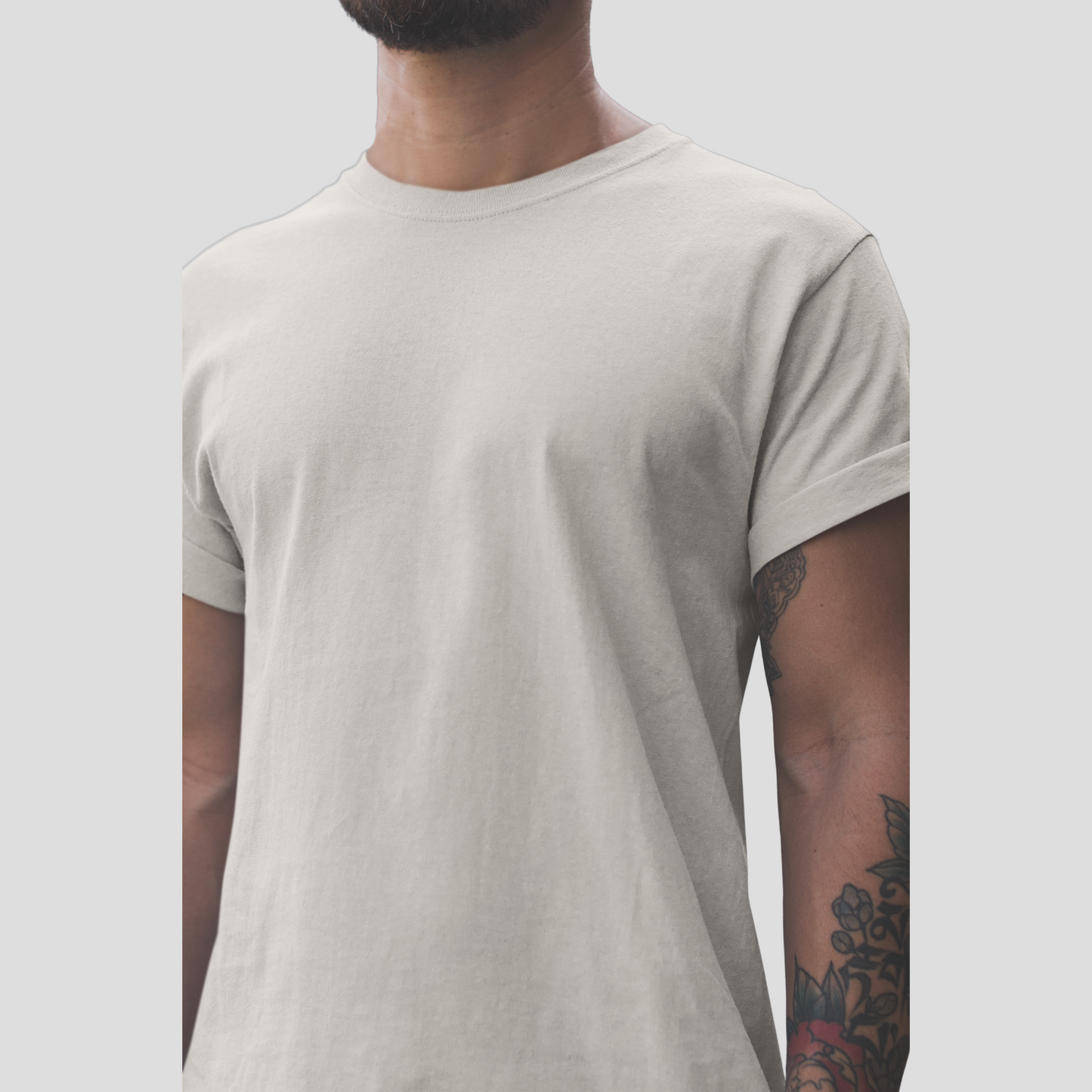 Unisex Crewneck Tee In Heather Dust
