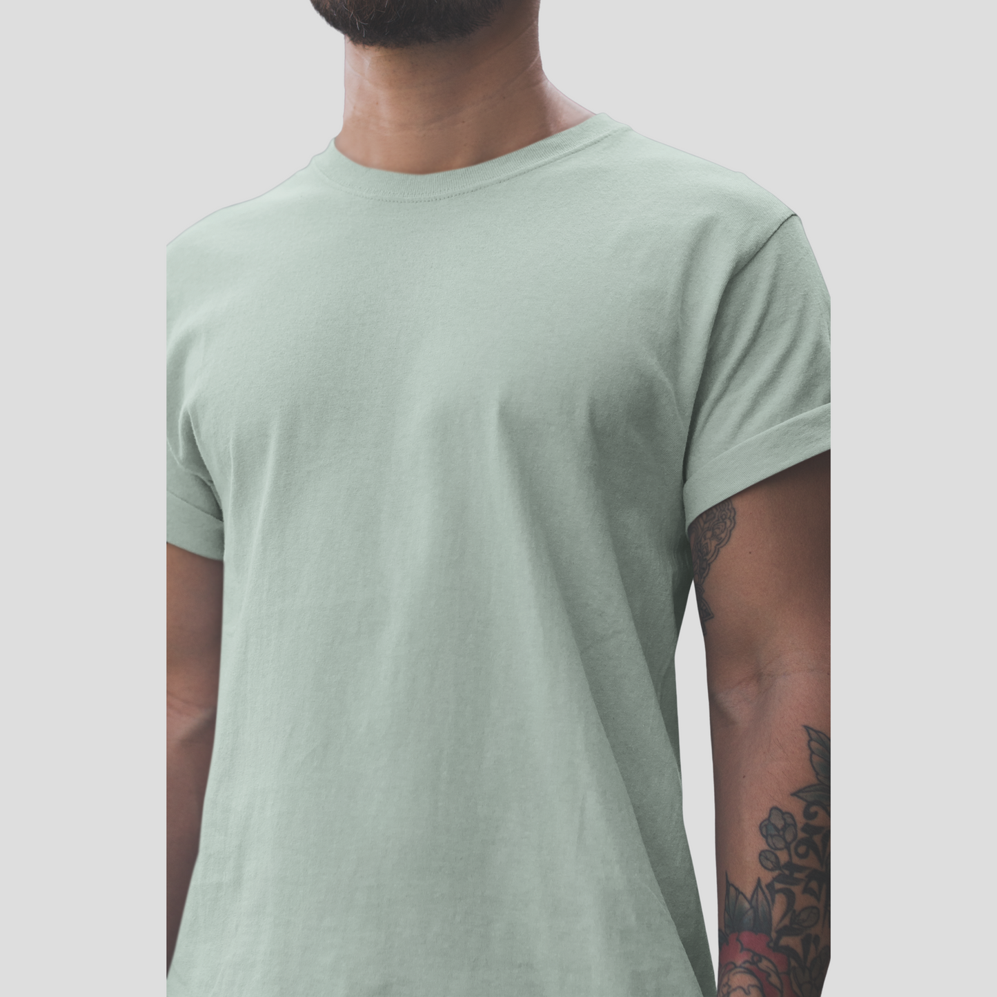 Unisex Crewneck Tee In Heather Prism Mint