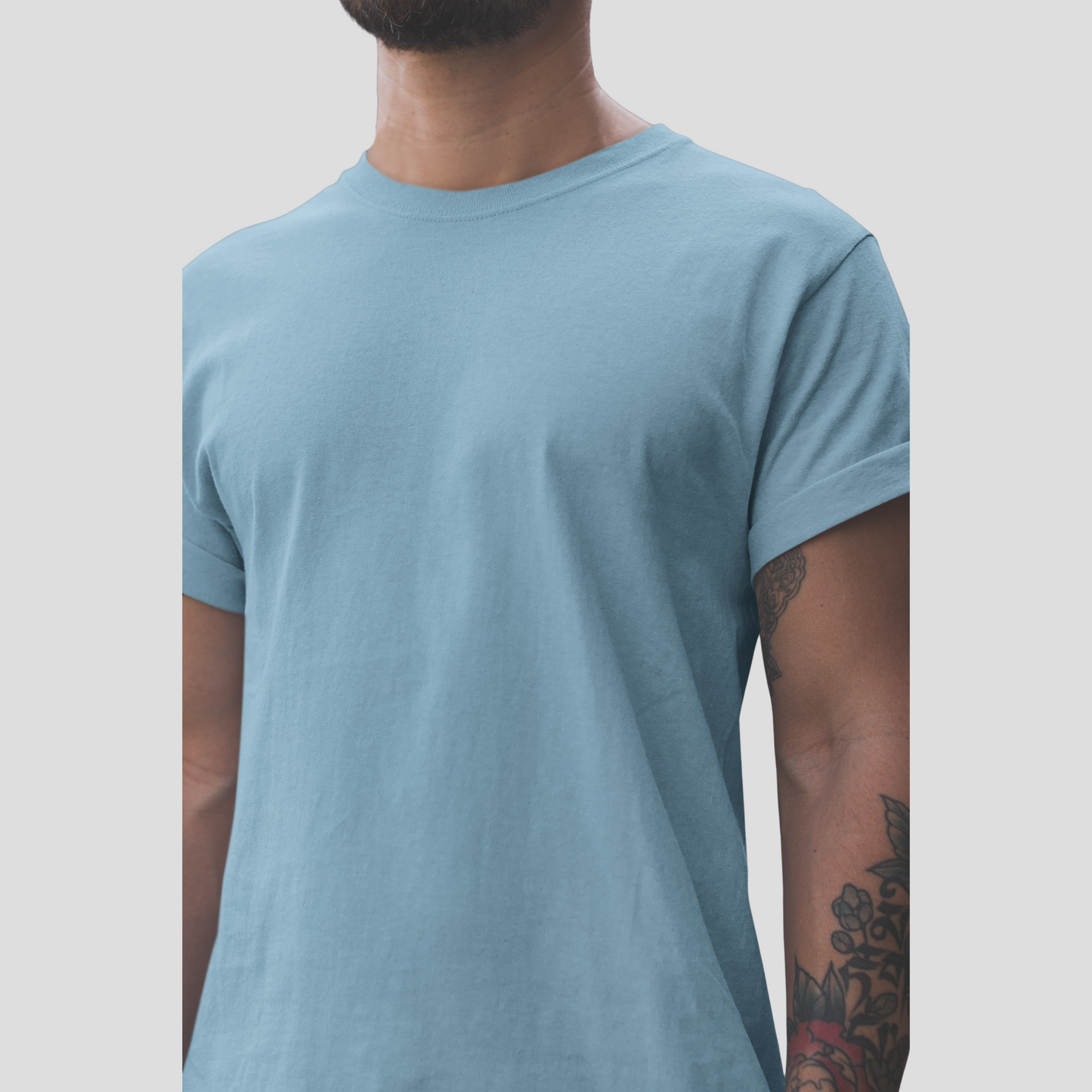 Unisex Crewneck Tee In Ocean Blue