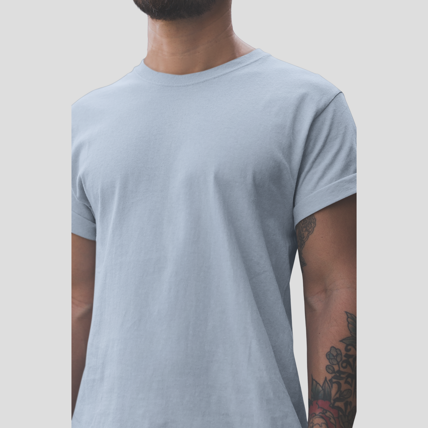 Unisex Crewneck Tee In Baby Blue