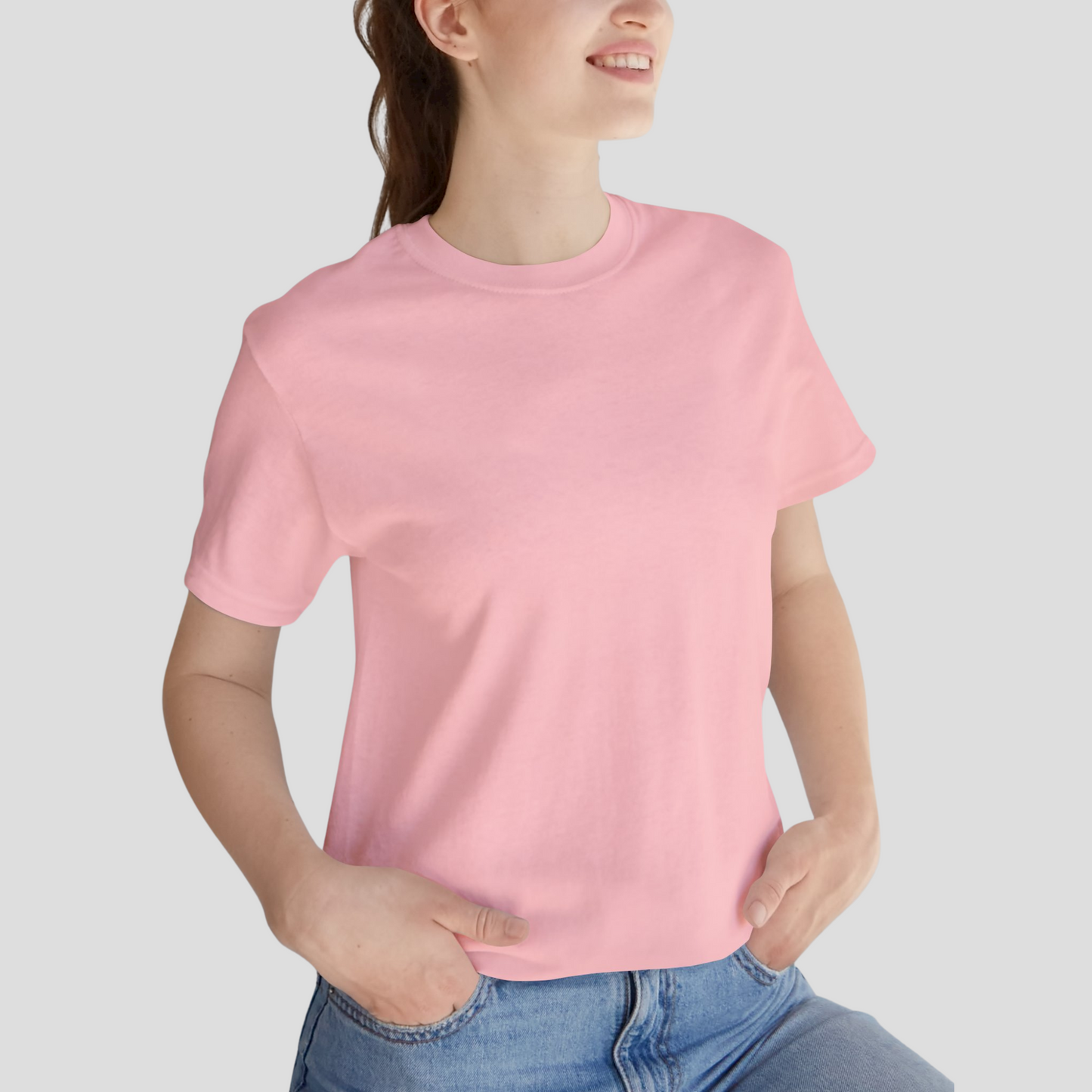 Unisex Crewneck Tee In Pink