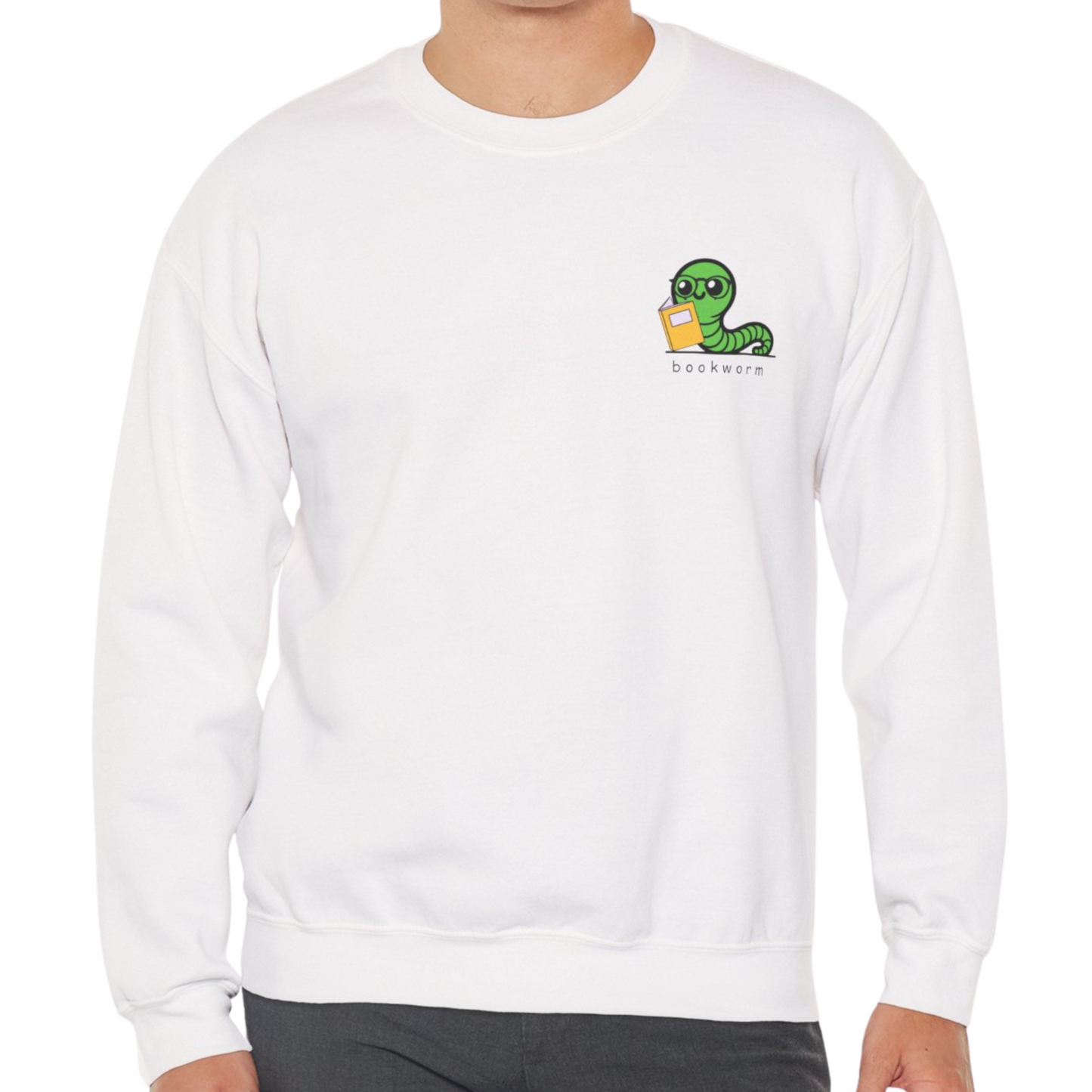 Cute Bookworm Unisex Crewneck Sweatshirt