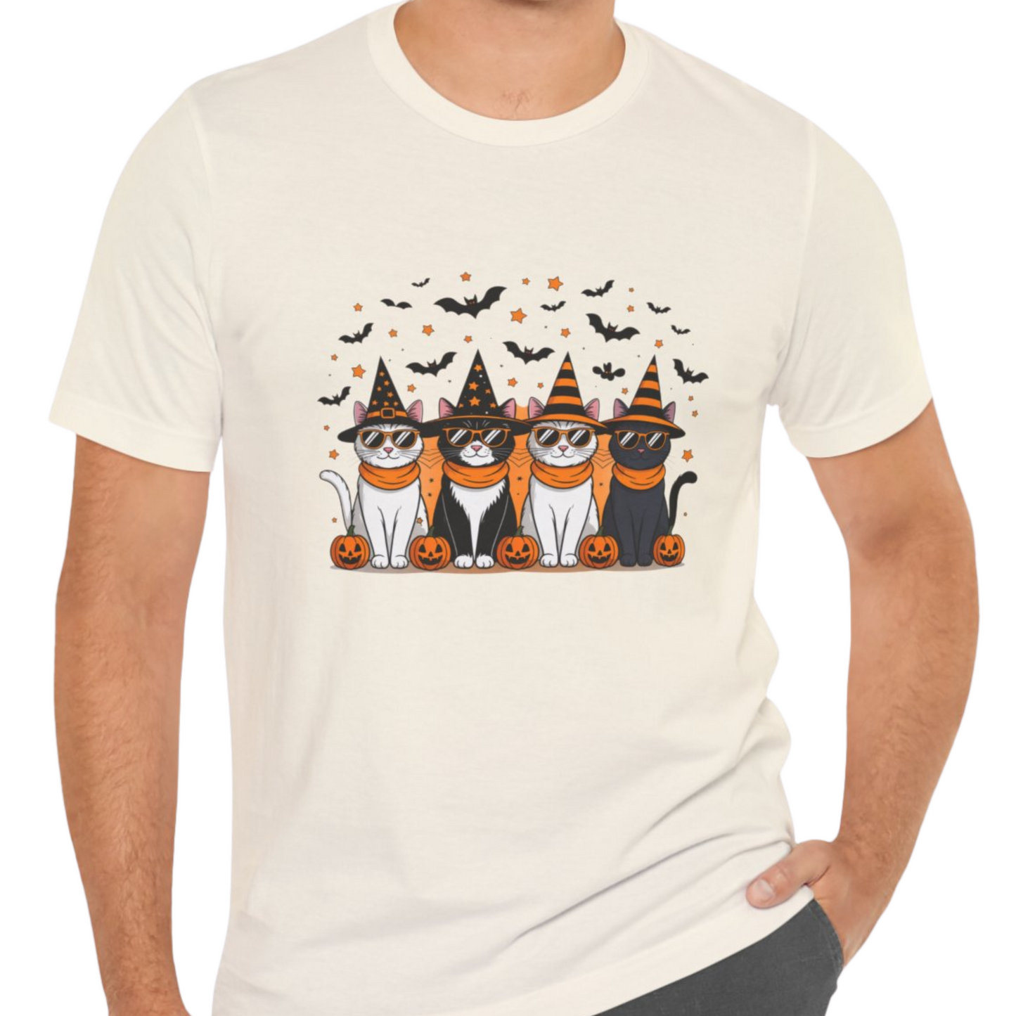 Halloween Cats Unisex Crewneck Tee