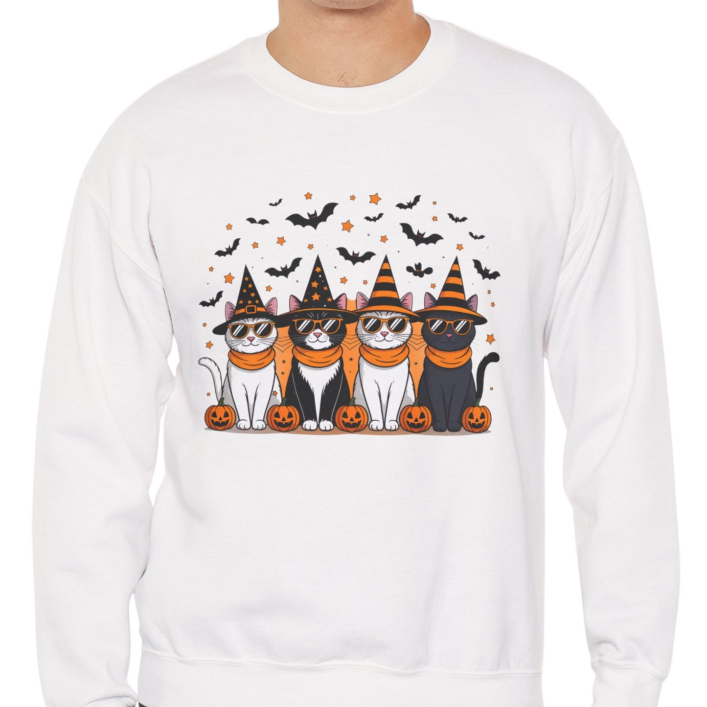 Halloween Cats Unisex Crewneck Sweatshirt