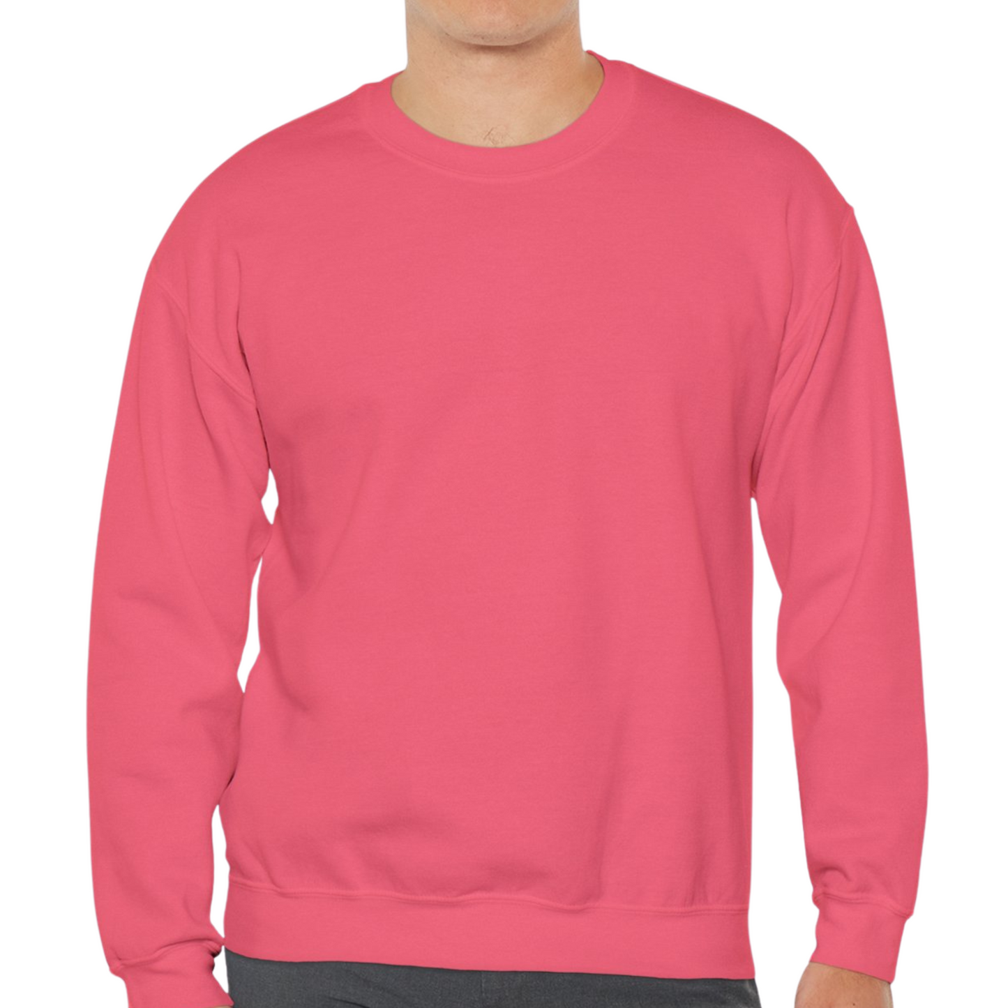 Unisex Crewneck Sweatshirt In Safety Pink