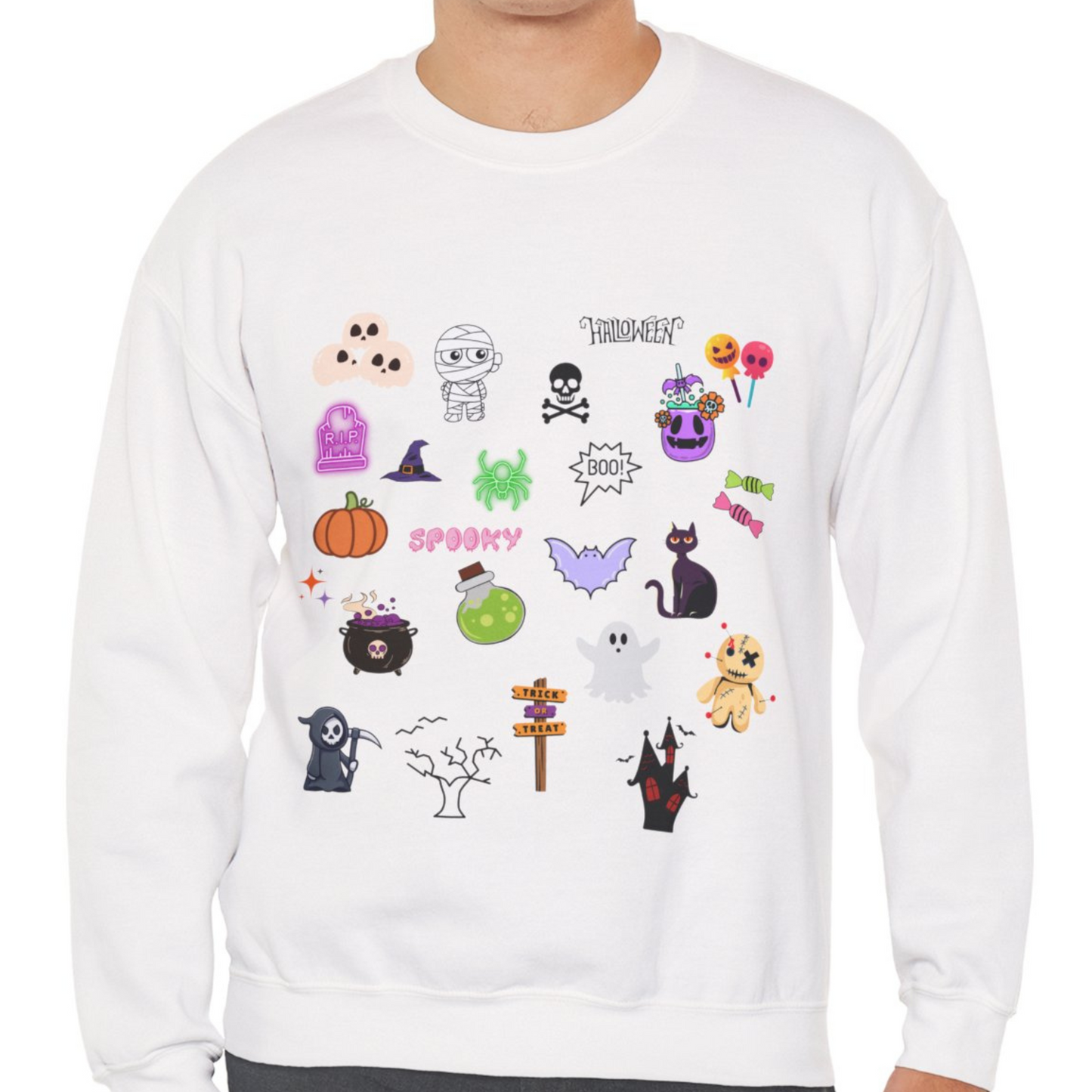 Halloween Graphics Unisex Crewneck Sweatshirt