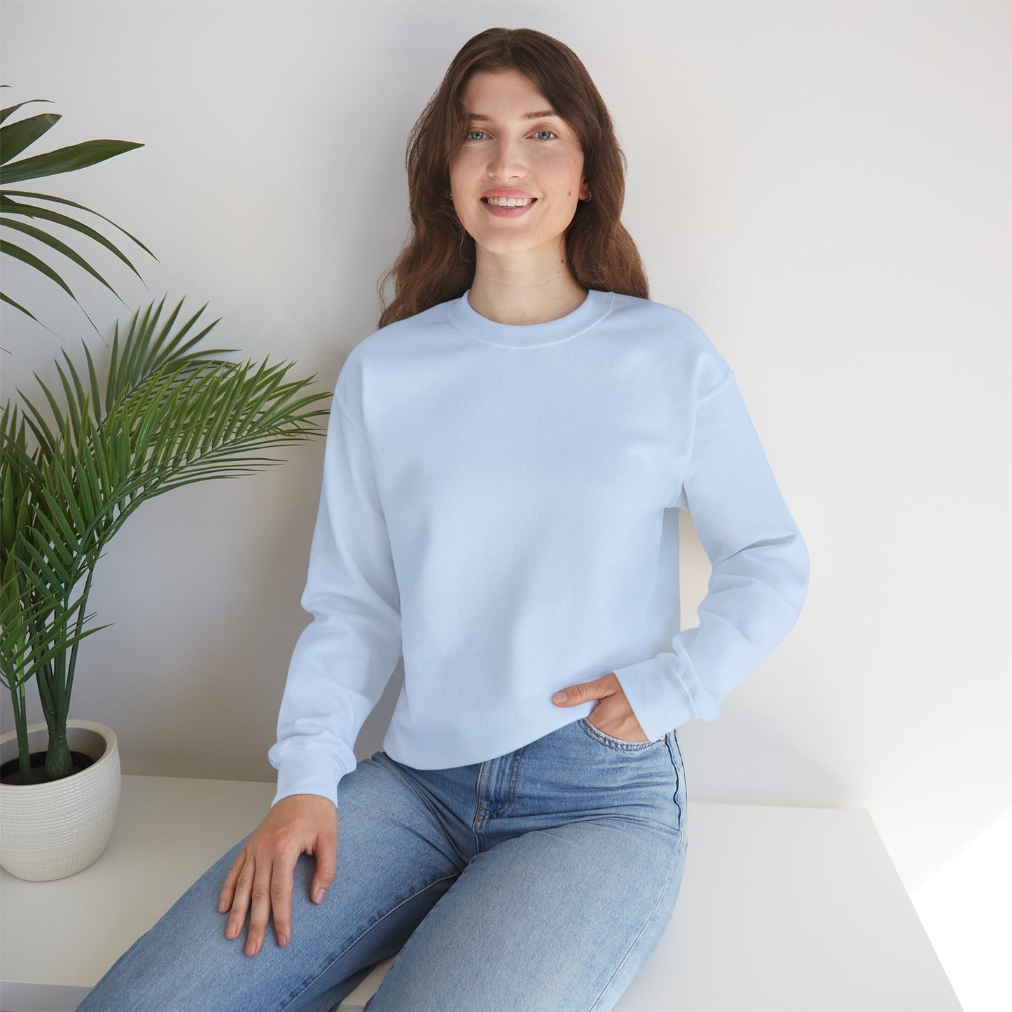 Unisex Crewneck Sweatshirt In Light Blue