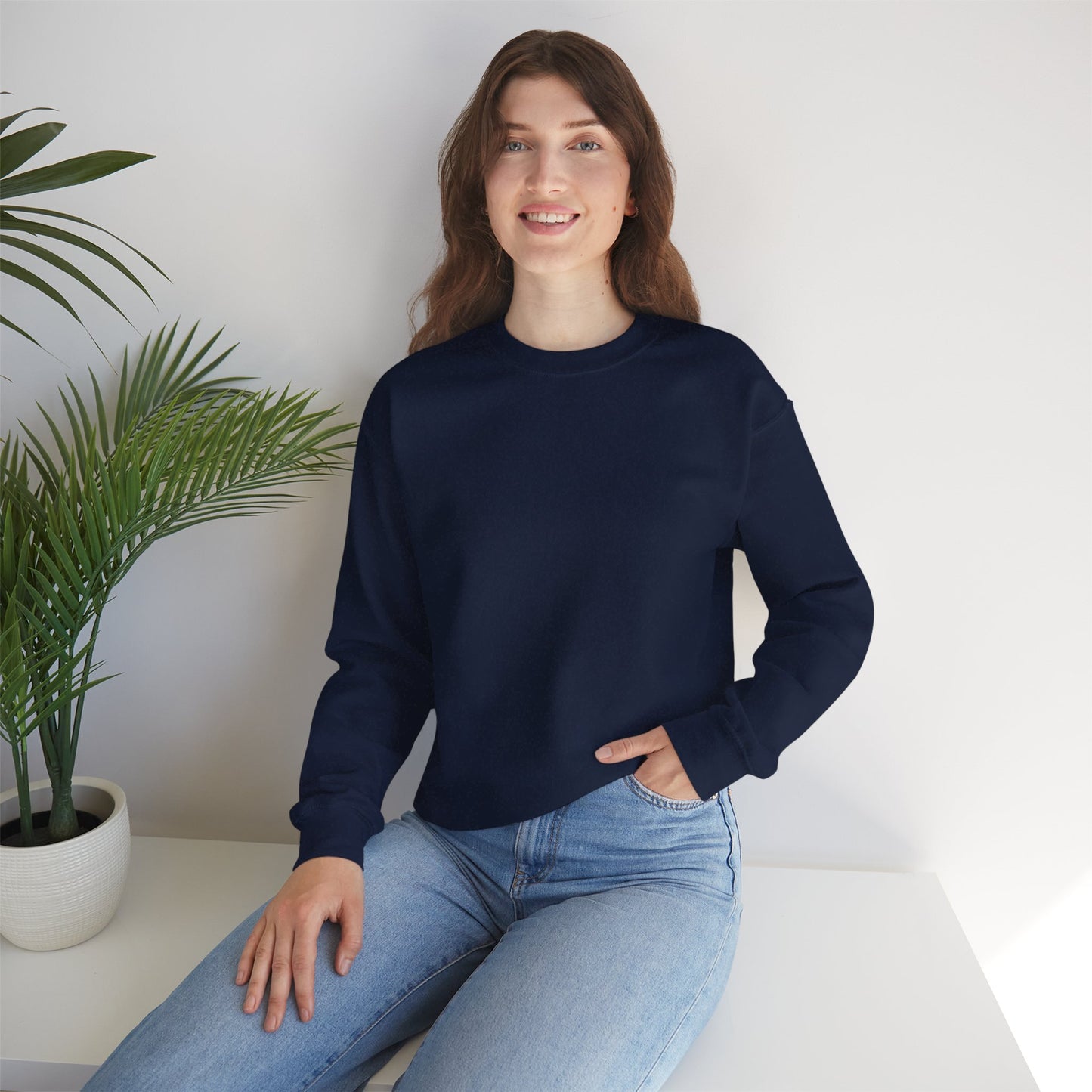Unisex Crewneck Sweatshirt In Navy