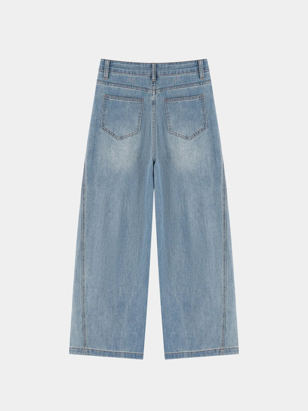 Women’s Vintage Wash High Rise Wide Leg Jeans