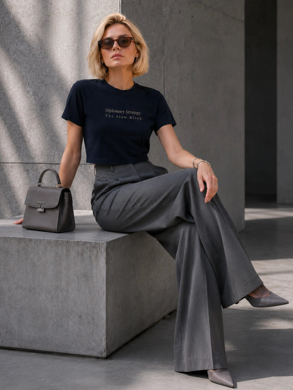 Diplomacy Strategy Cropped Tee