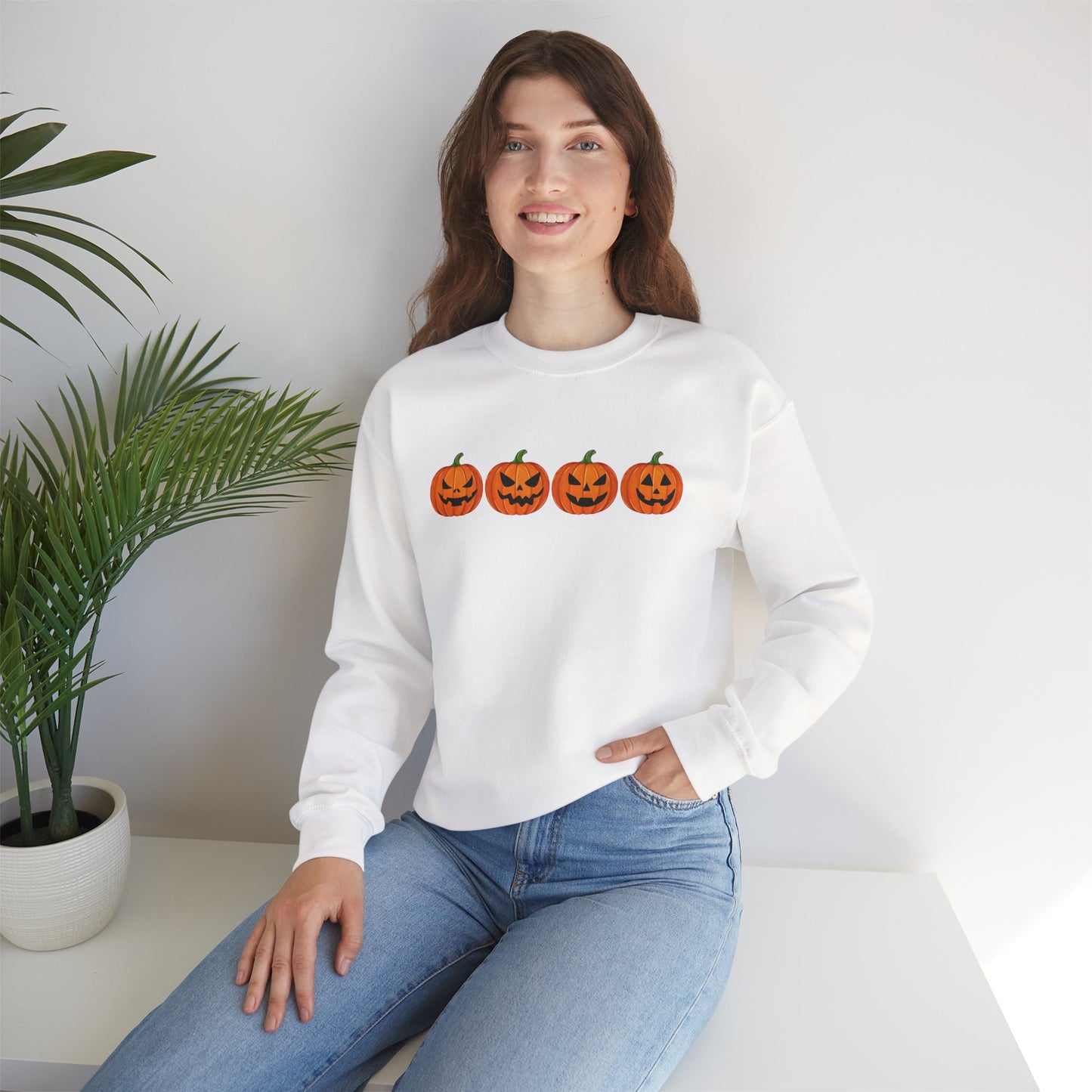 Four Pumpkins Unisex Crewneck Sweatshirt