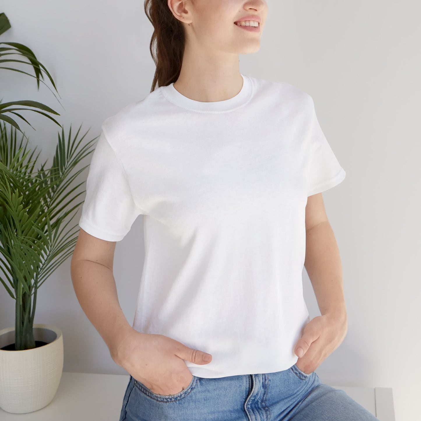 Unisex Crewneck Tee In White