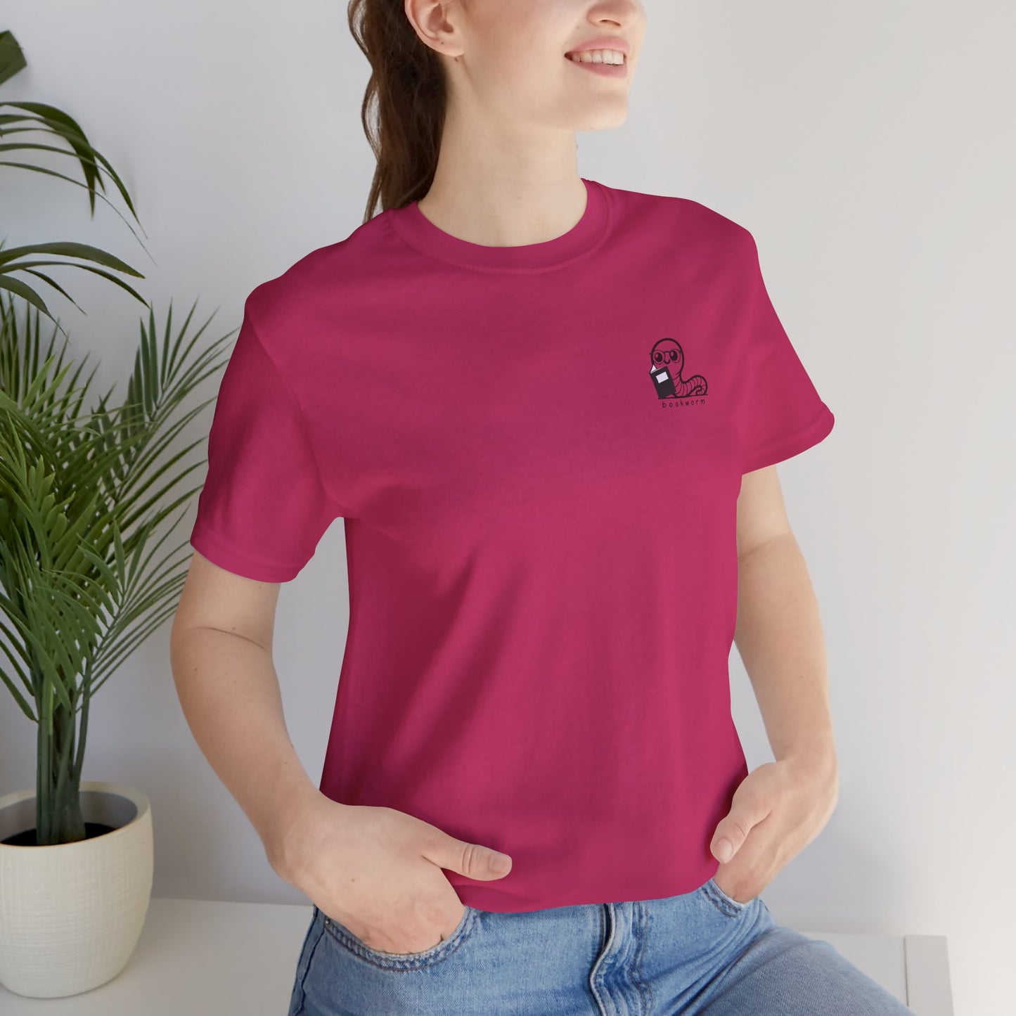 Cute Bookworm Unisex Crewneck Tee