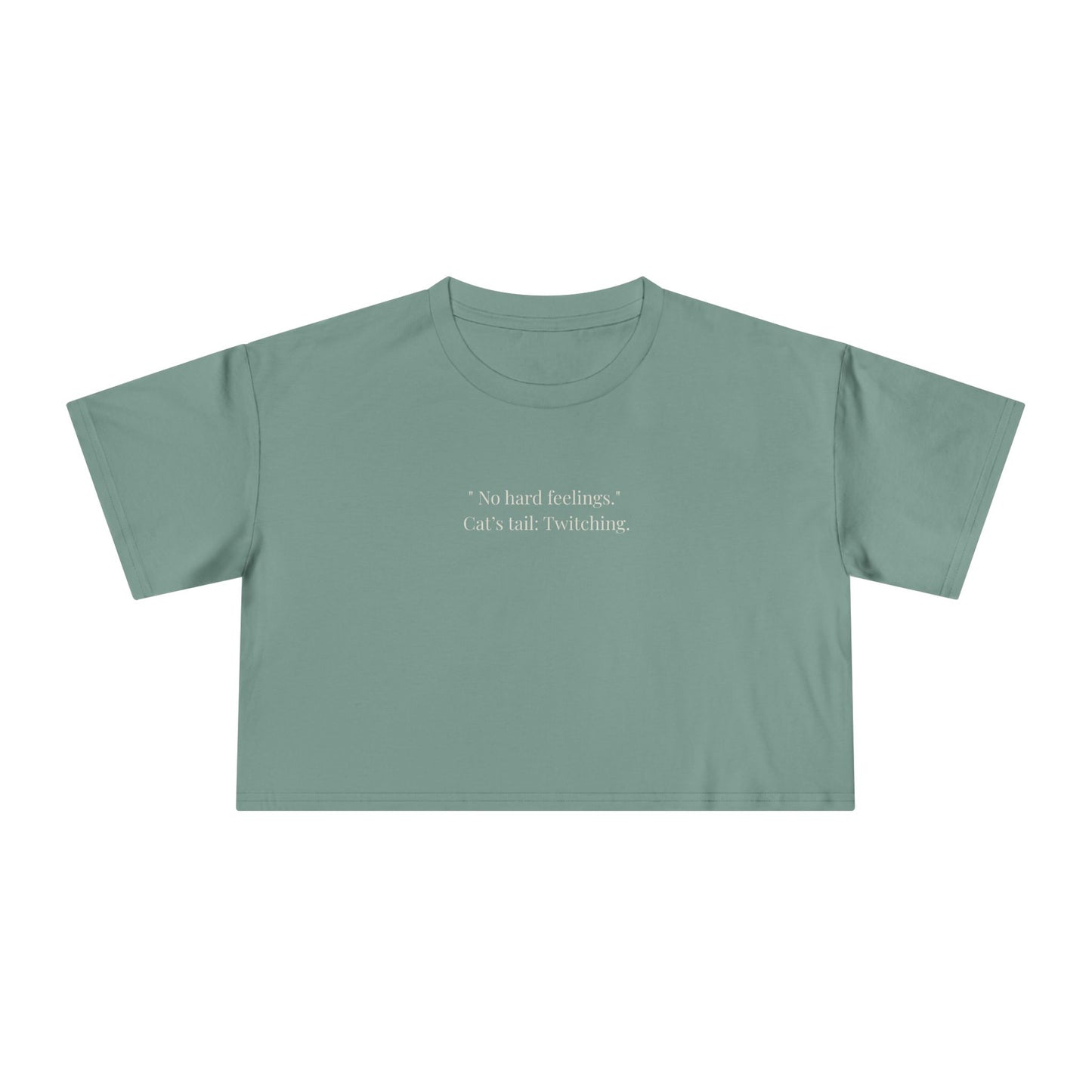 No Hard Feelings Cropped Tee