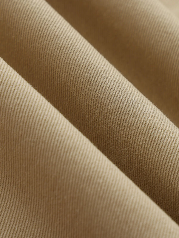 Belted Barrel-leg Chino Pants