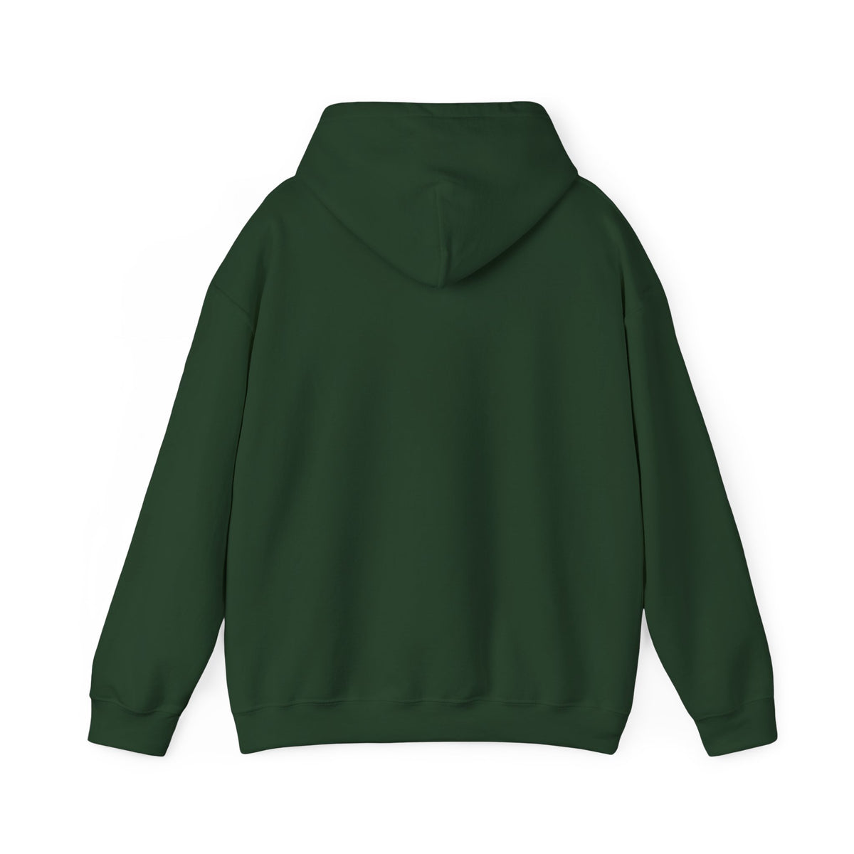 Plain forest green pullover hoodie with no print, from the Swatchix Essentials Edit