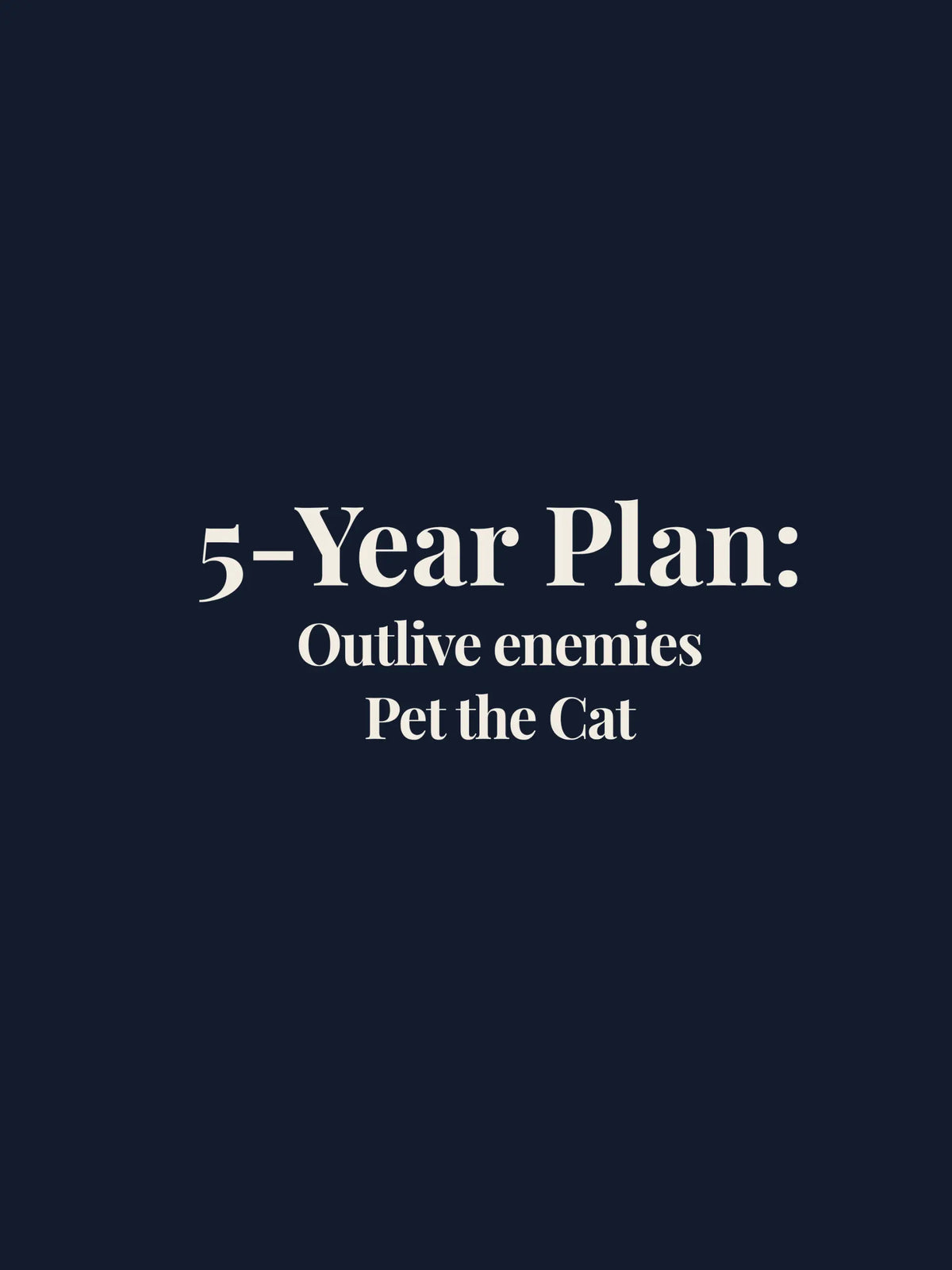 5 Year Plan Crewneck Tee