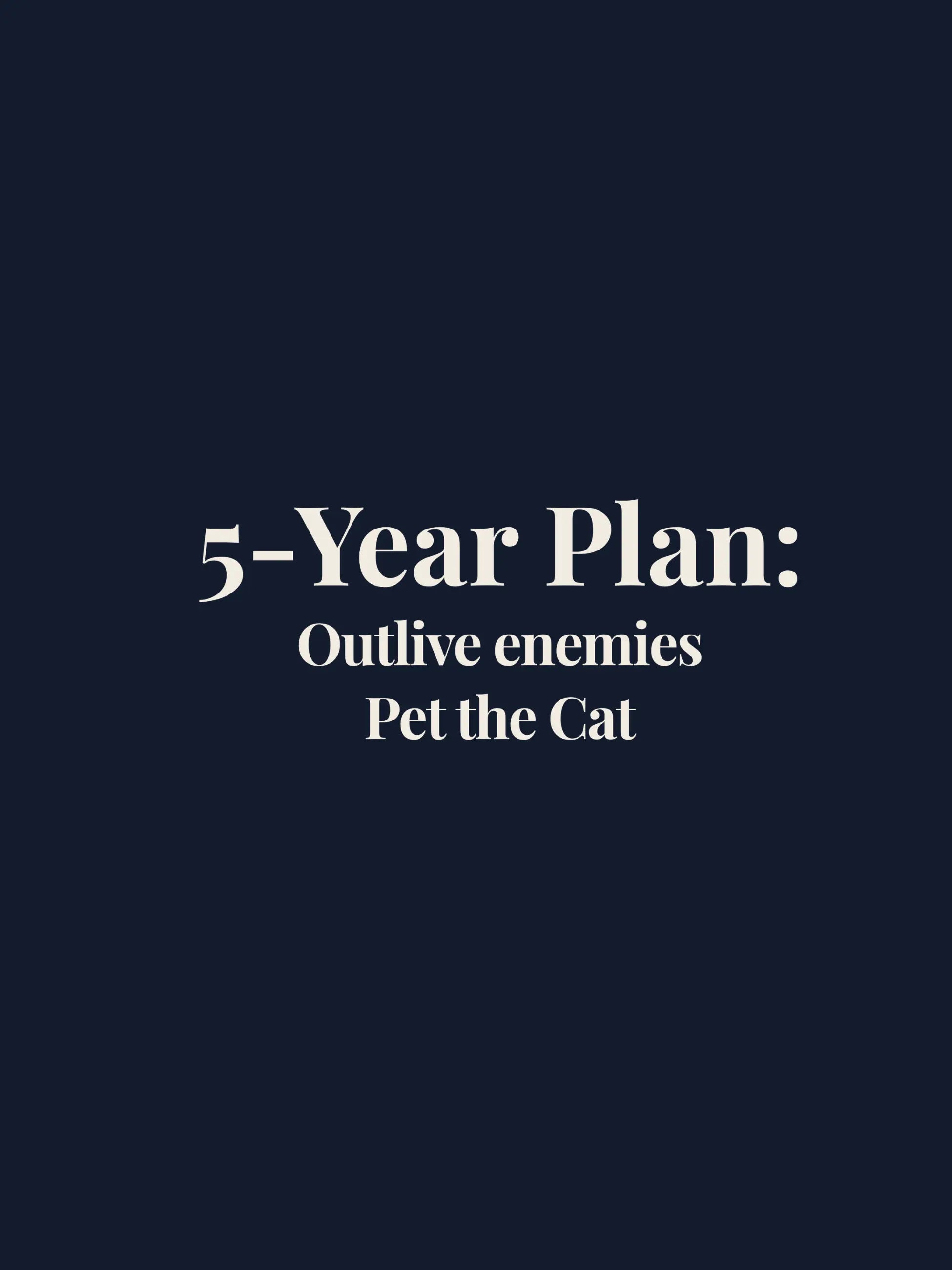 5 Year Plan Crewneck Tee