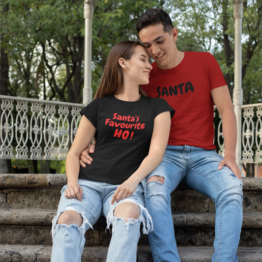 Funny Christmas Couples T‑Shirts