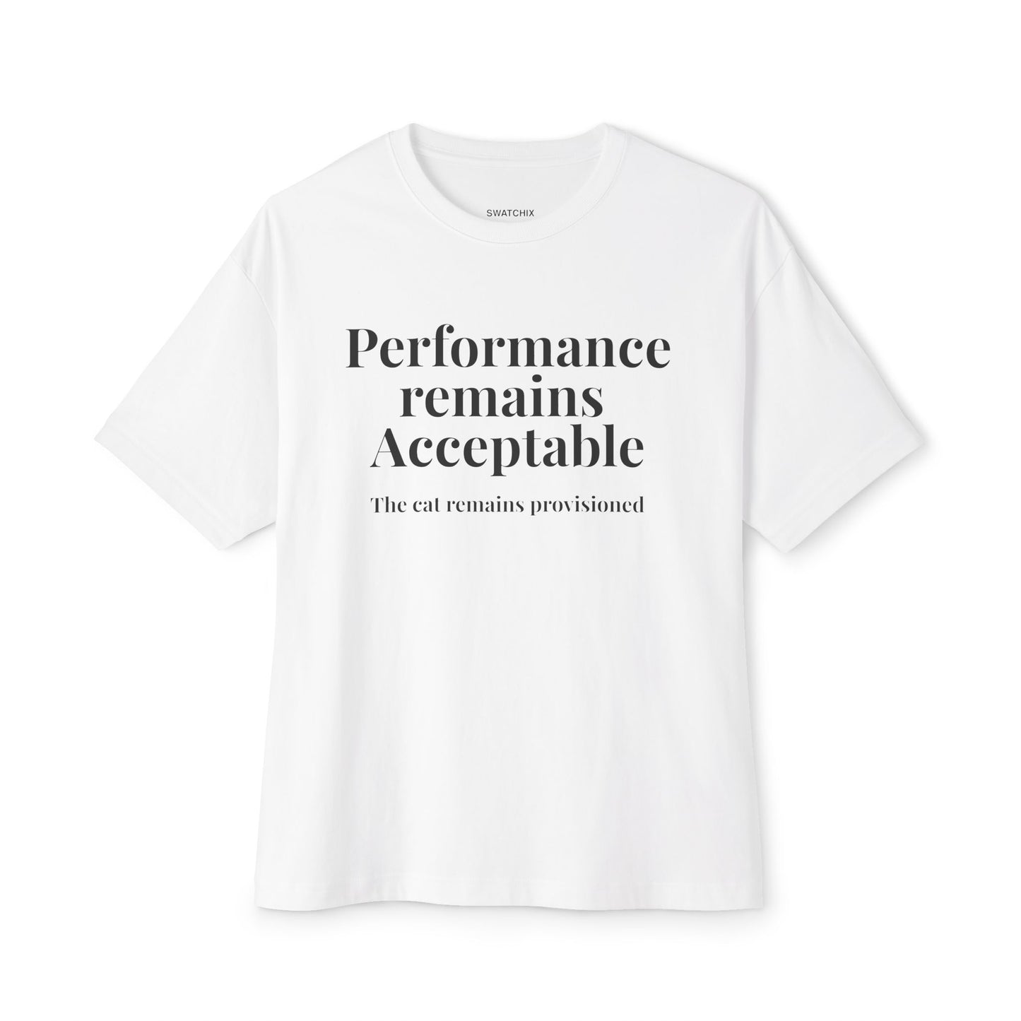 Performance Remains Acceptable Oversized Tee
