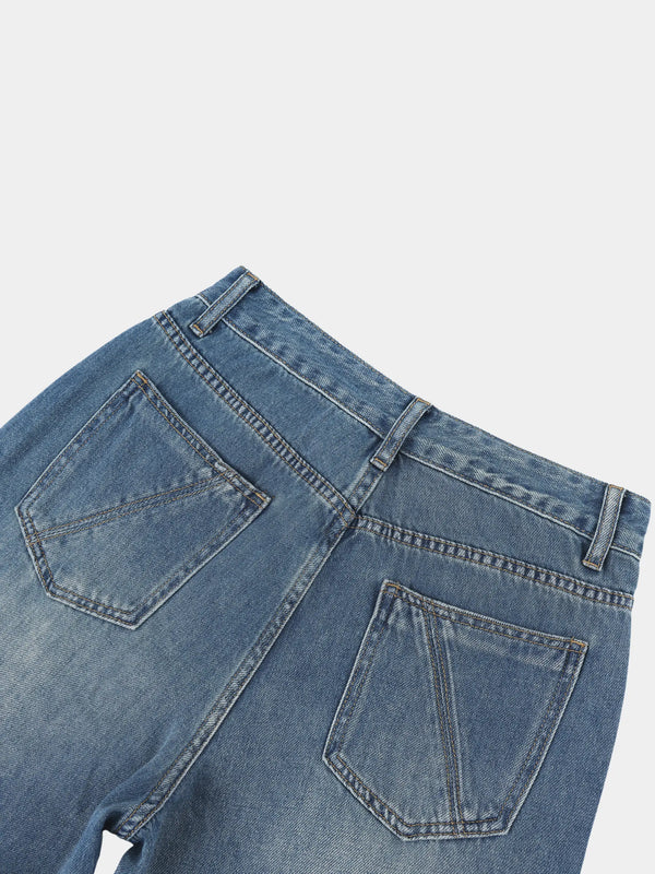 Women’s Vintage Wash Wide Leg Jeans