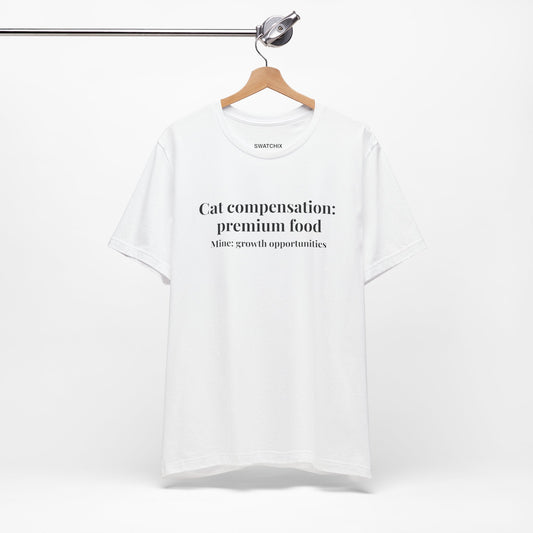 Cat Compensation Crewneck Tee