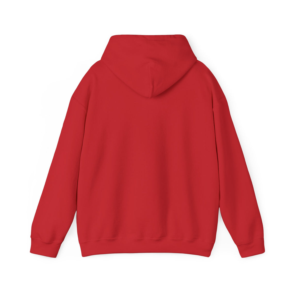 Plain red pullover hoodie with no print, from the Swatchix Essentials Edit
