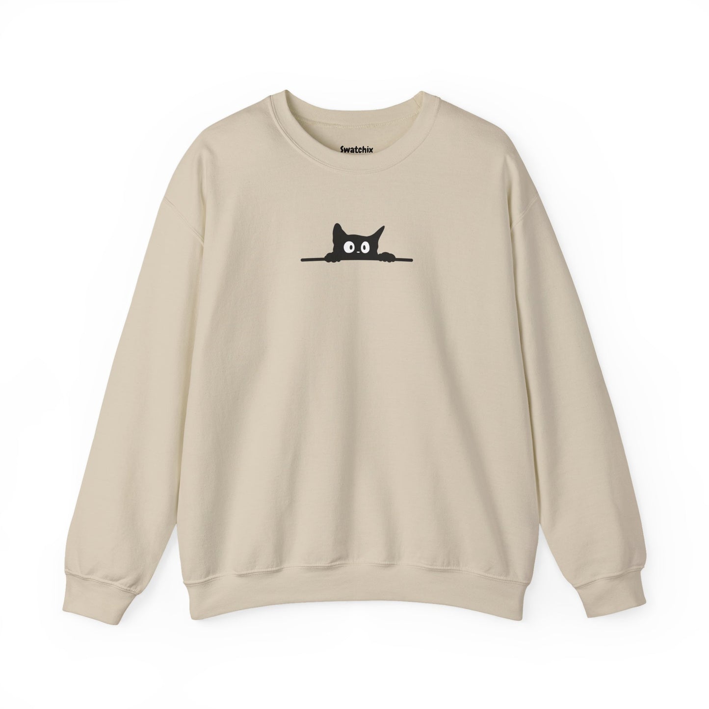 Peeking Cat Unisex Crewneck Sweatshirt