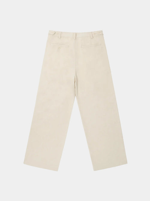 Adjustable Waist Straight-Leg Pants by Swatchix