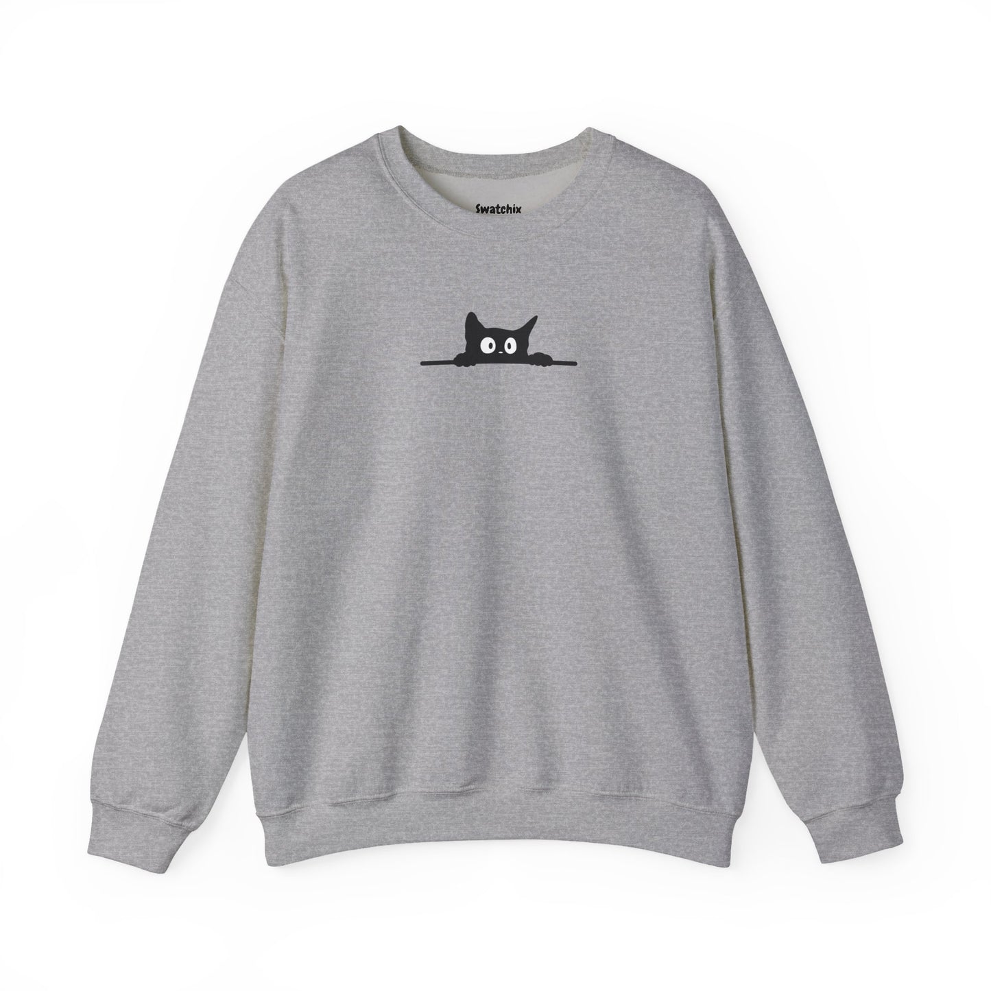 Peeking Cat Unisex Crewneck Sweatshirt