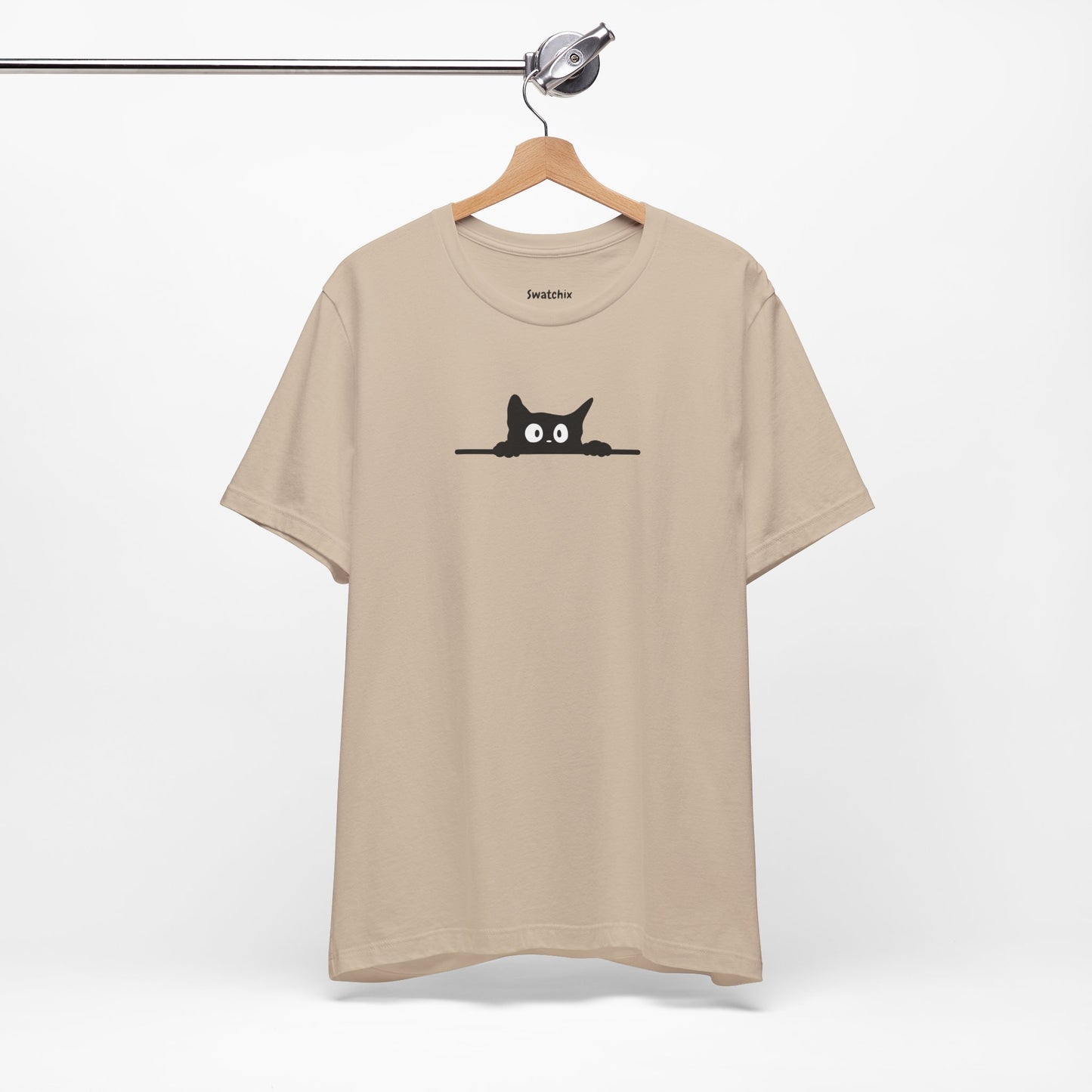 Peeking Cat Unisex Crewneck Tee