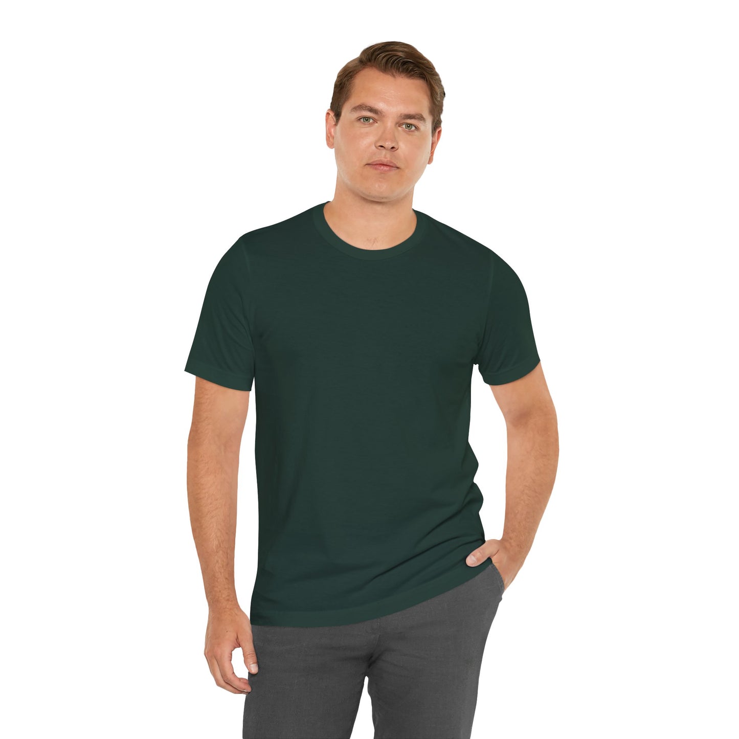 Unisex Crewneck Tee In Forest Green
